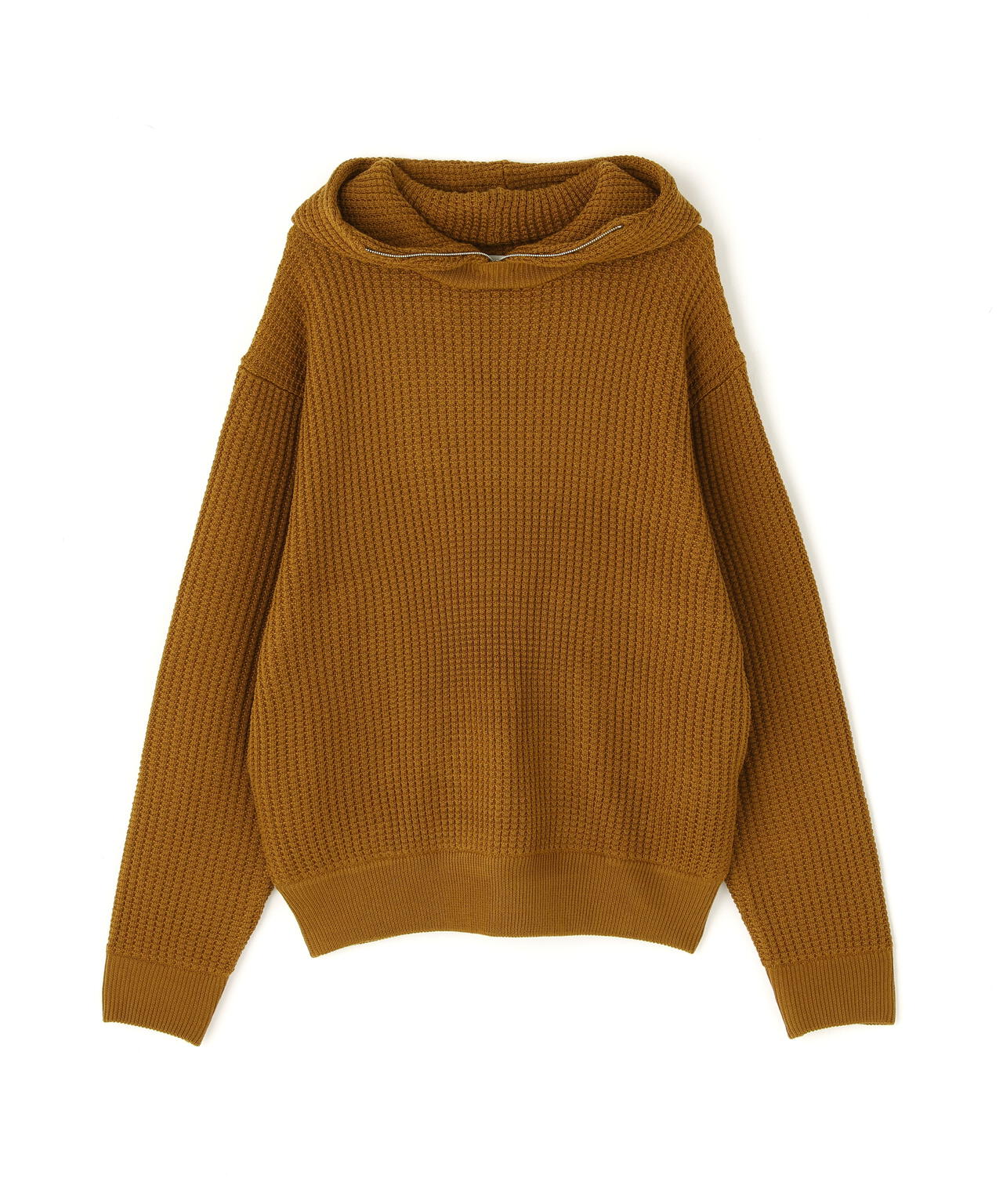 Toironier/トワロニエ/Zip Waffle Knit Hoodie