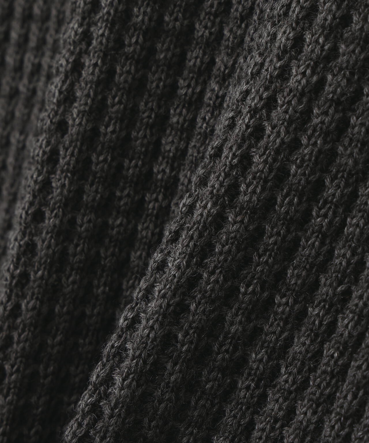 Toironier/トワロニエ/Zip Waffle Knit Hoodie