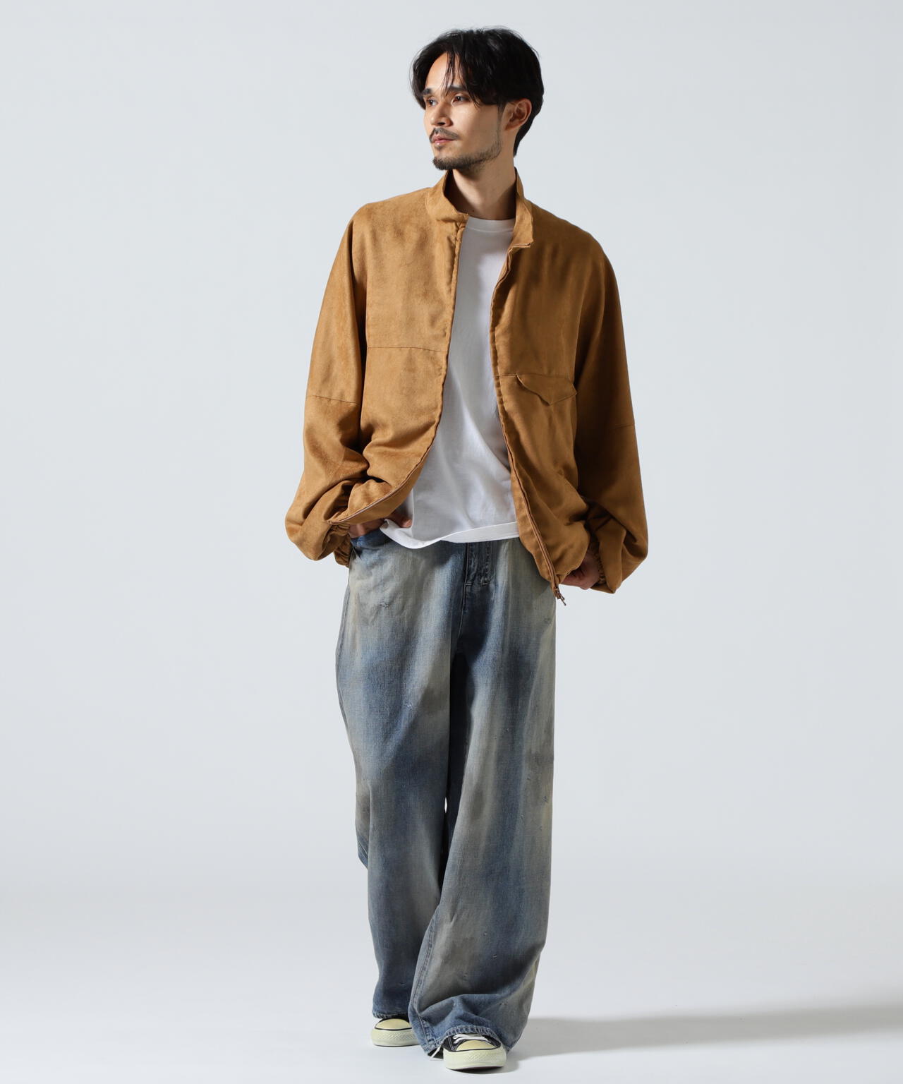 ANCELLM/アンセルム/VEAGAN SUDE KIMONO BLOUSON