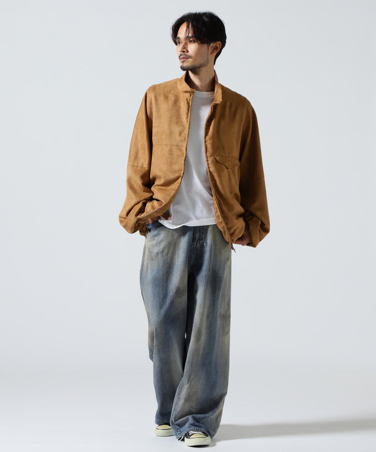 ANCELLM/アンセルム/VEAGAN SUDE KIMONO BLOUSON