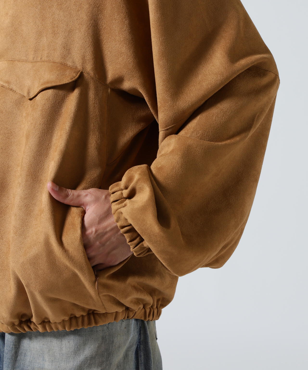 ANCELLM/アンセルム/VEAGAN SUDE KIMONO BLOUSON