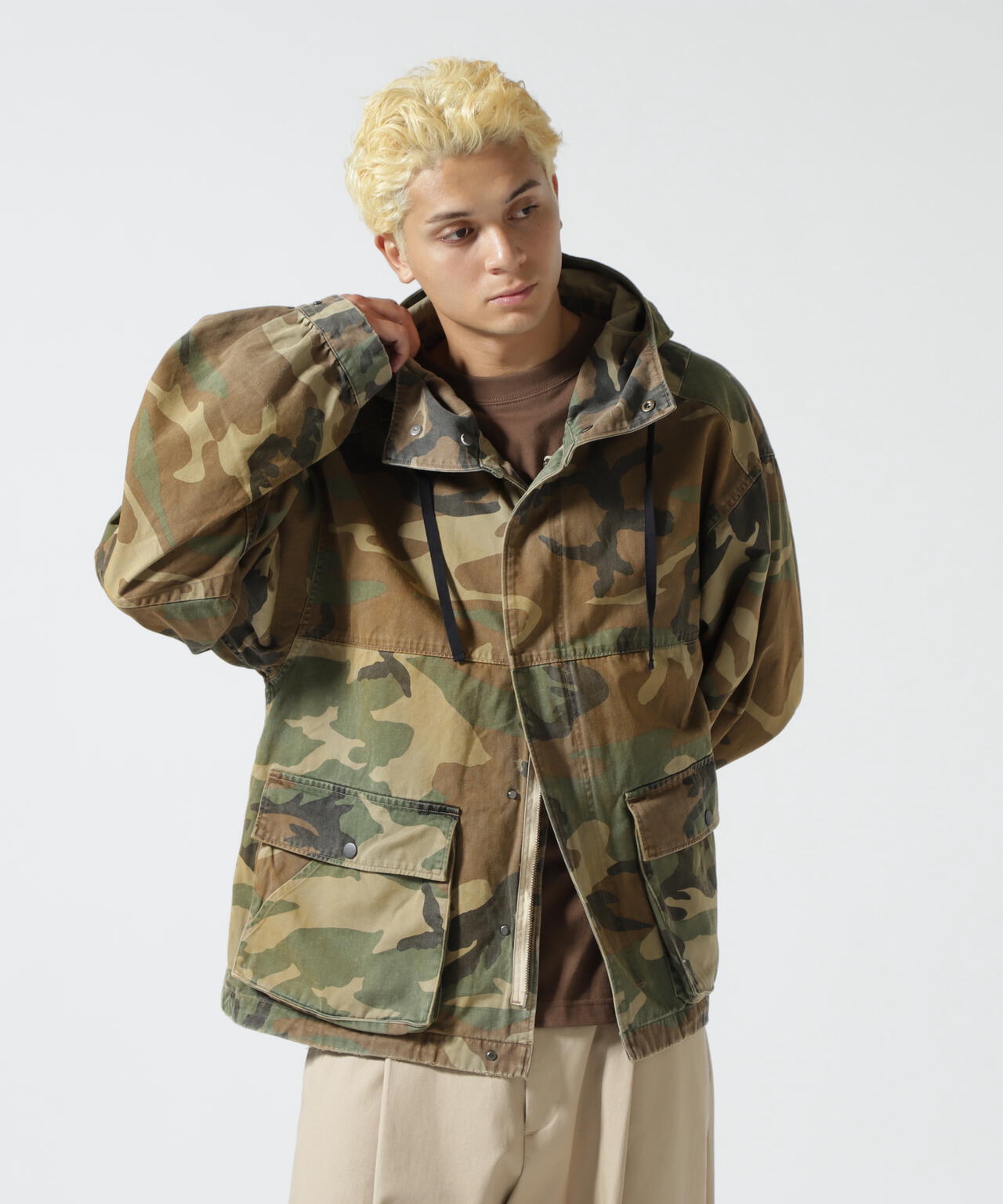 ANCELLM/アンセルム/CAMO ZIPUP HOODIE