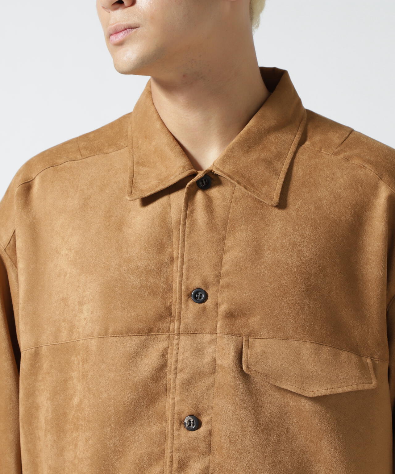 ANCELLM/アンセルム/VEAGAN SUEDE WORK SHIRT