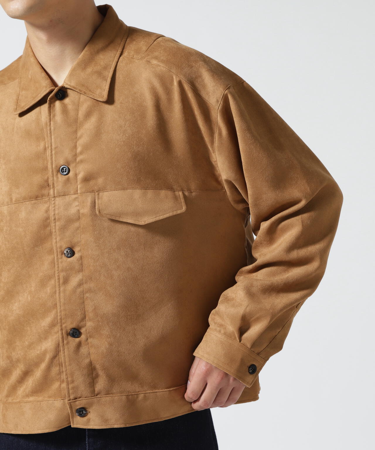 ANCELLM/アンセルム/VEAGAN SUEDE WORK SHIRT