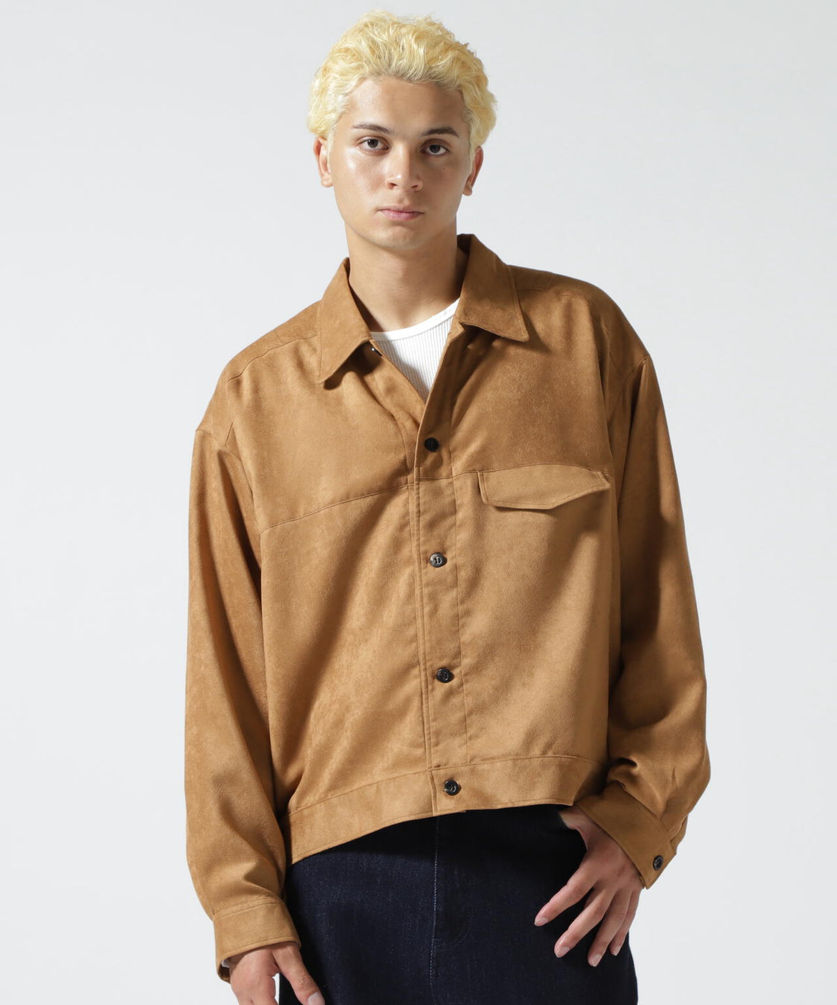 ANCELLM/アンセルム/VEAGAN SUEDE WORK SHIRT