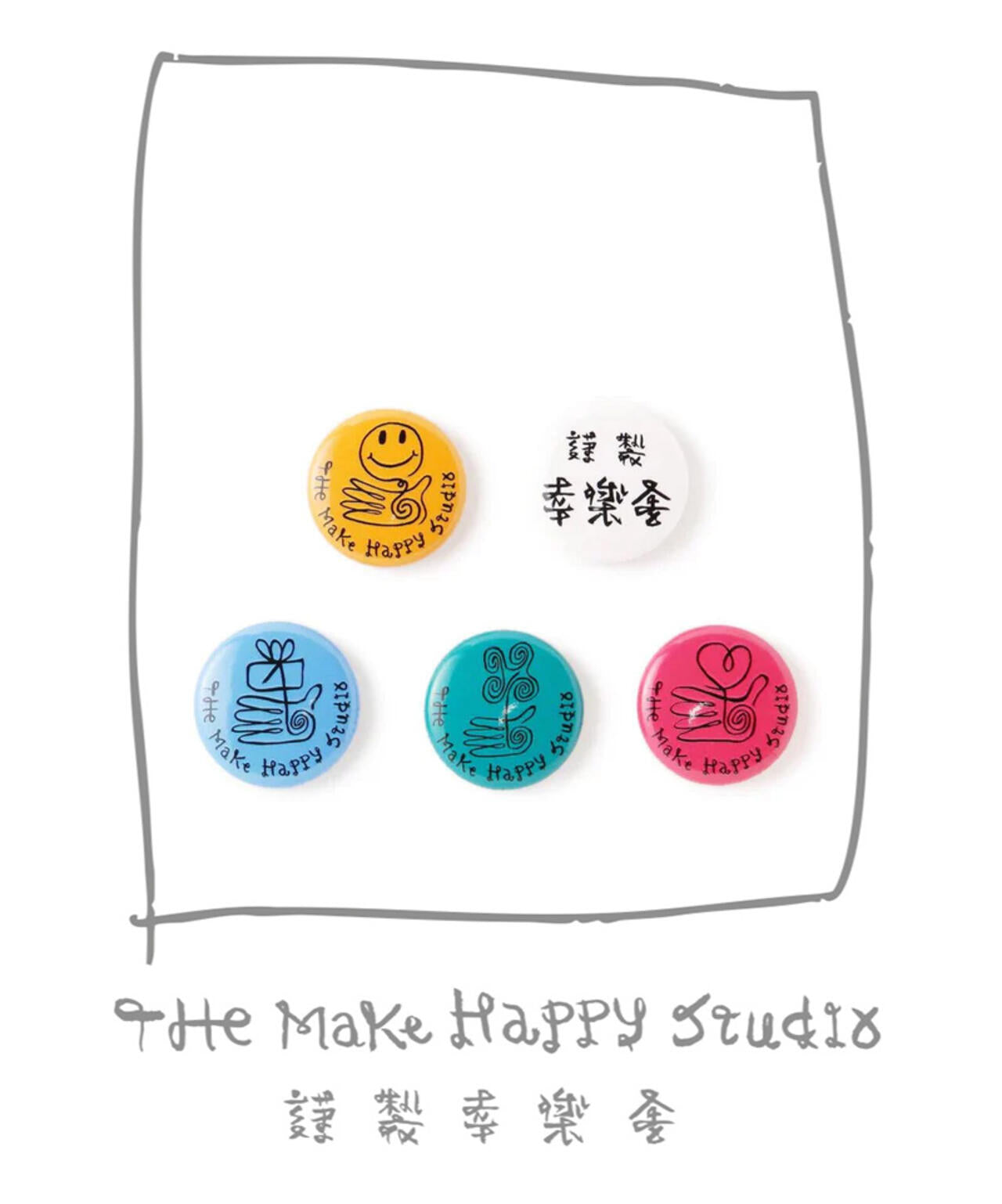 The Make Happy Studio/ザメイクハッピーストゥディオ/BUTTON BADGE