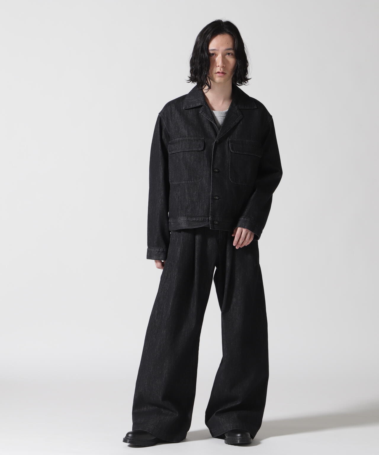Toironier/トワロニエ/Denim 2Tuck Side Tuck Pants
