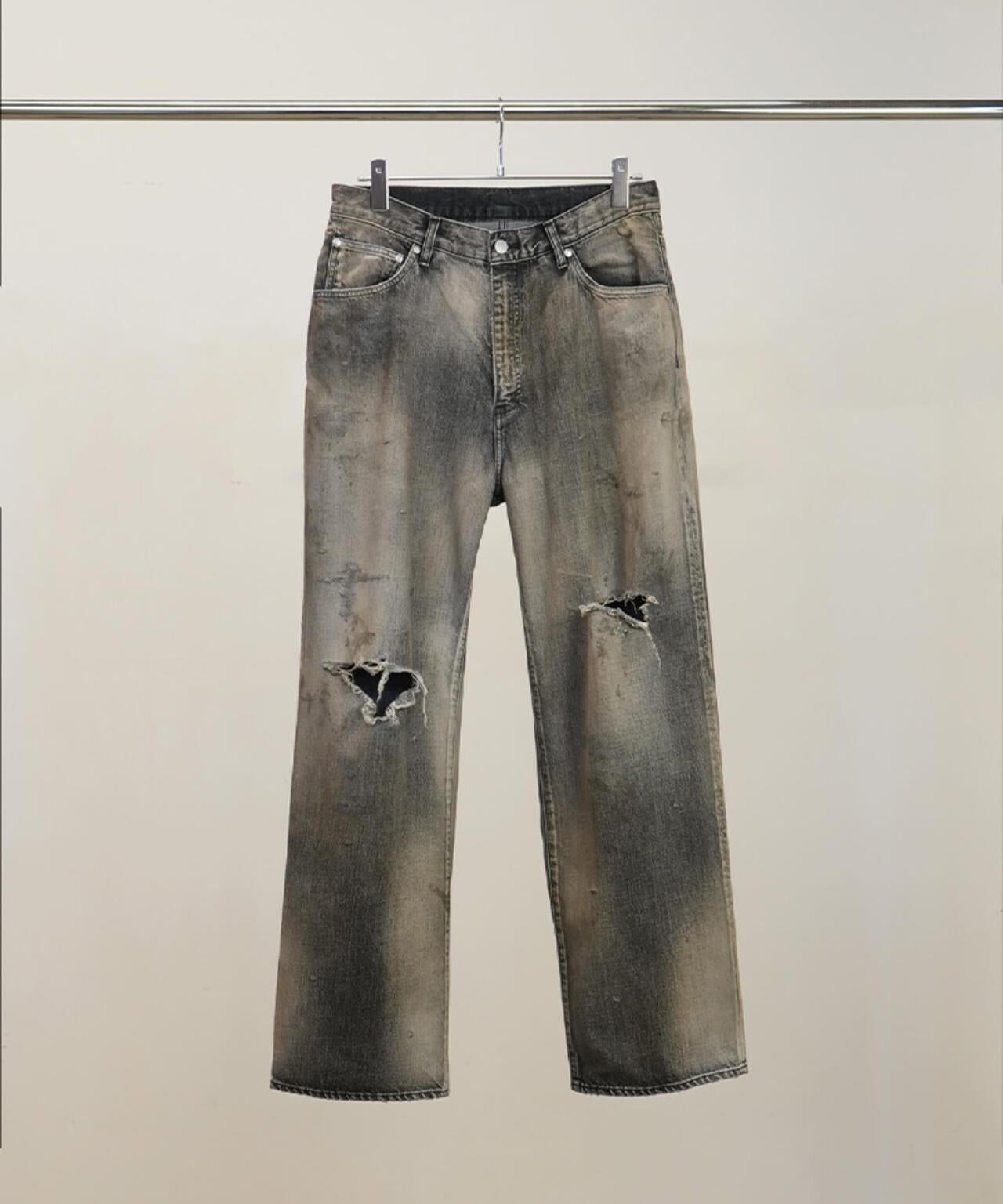 ANCELLM/アンセルム/CRASH MIDDLE STRAIGHT 5P DENIM/ANC-PT121-B