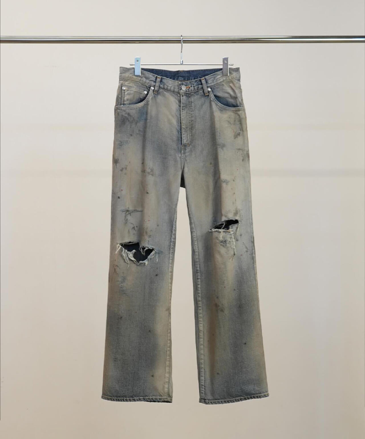 ANCELLM/アンセルム/CRASH MIDDLE STRAIGHT 5P DENIM/ANC-PT121-B