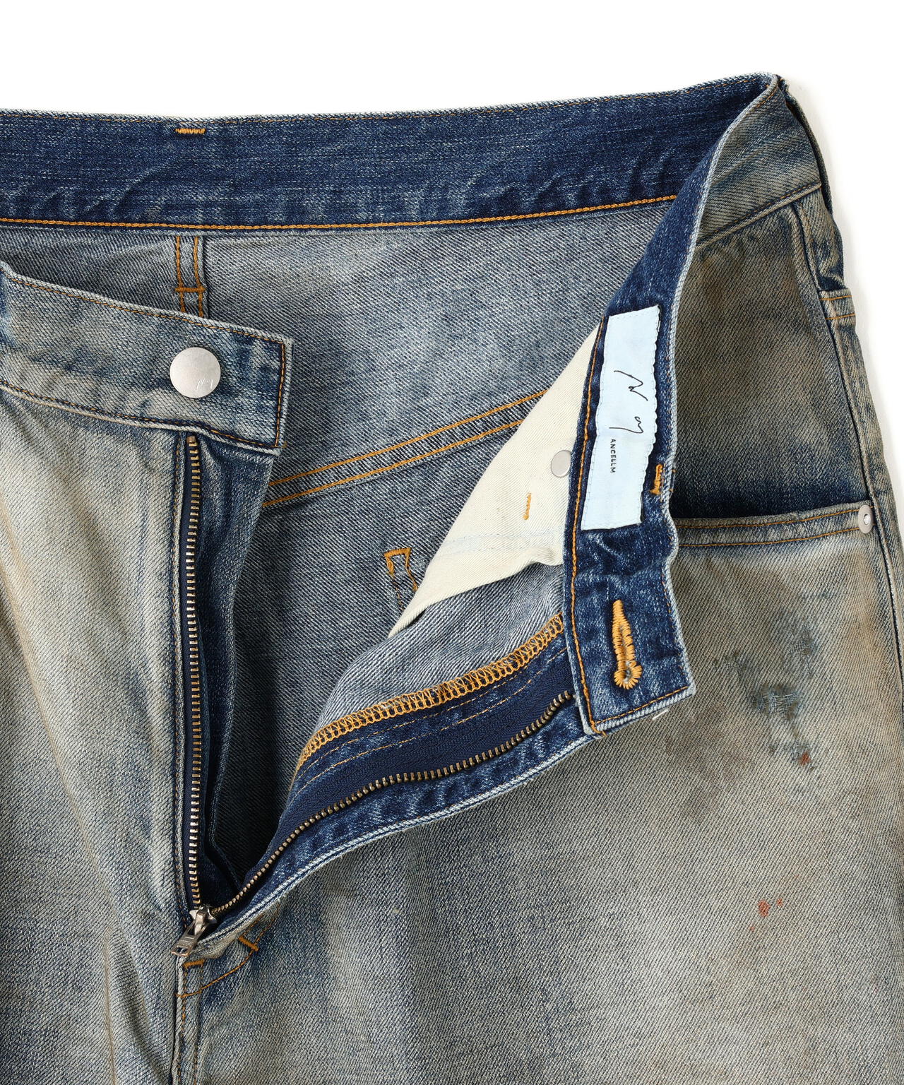 ANCELLM/アンセルム/CRASH MIDDLE STRAIGHT 5P DENIM/ANC-PT121-B