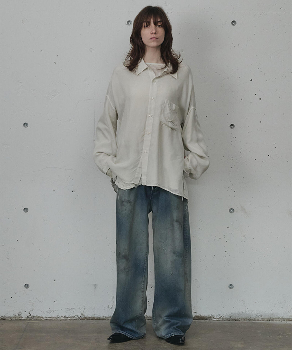 ANCELLM/アンセルム/EMBROIDERED SOUVENIR SHIRT/ANC-SH78