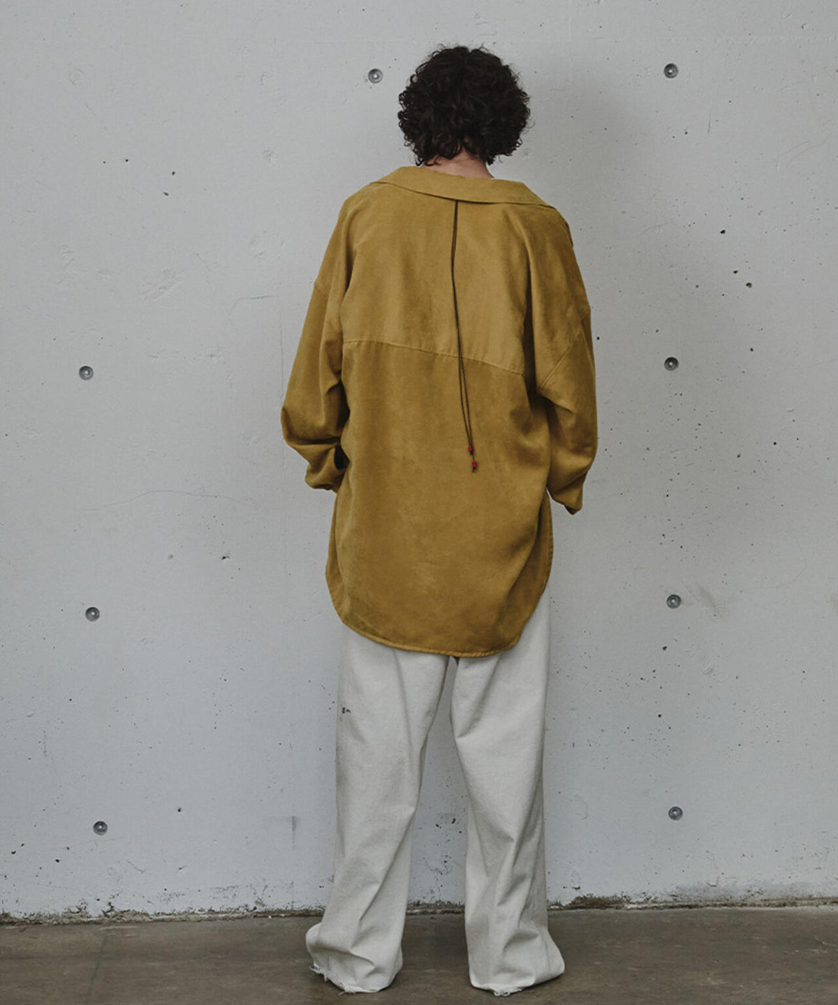 ANCELLM/アンセルム/VEGAN SUEDE LONG SHIRT/ANC-SH86-B