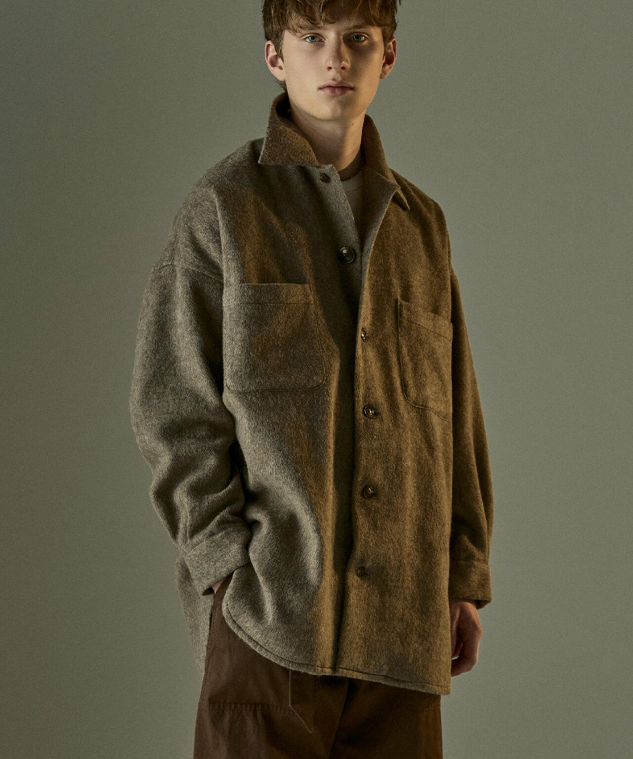 Toironier/トワロニエ/WOOL OVER SHIRTS