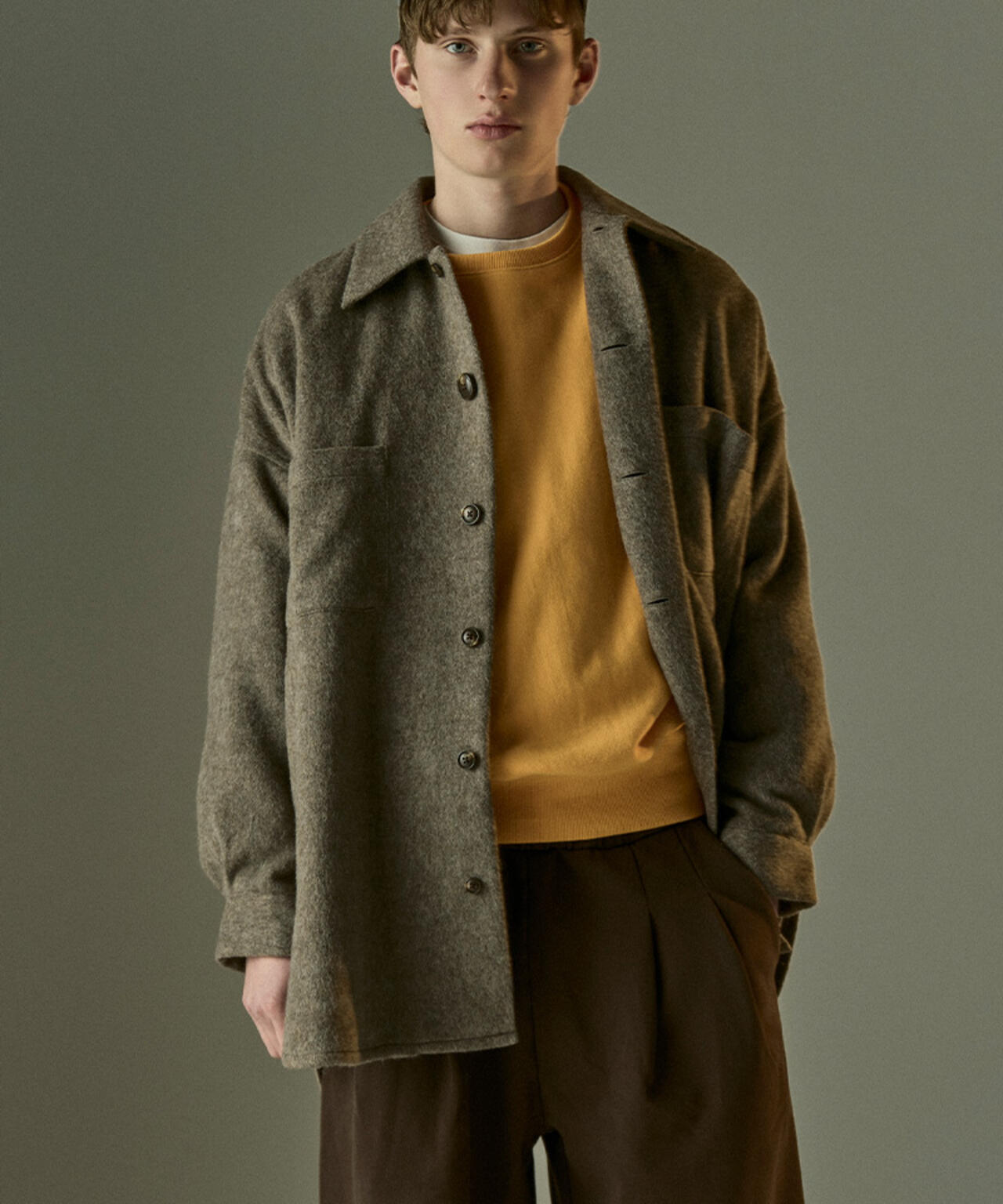 Toironier/トワロニエ/WOOL OVER SHIRTS