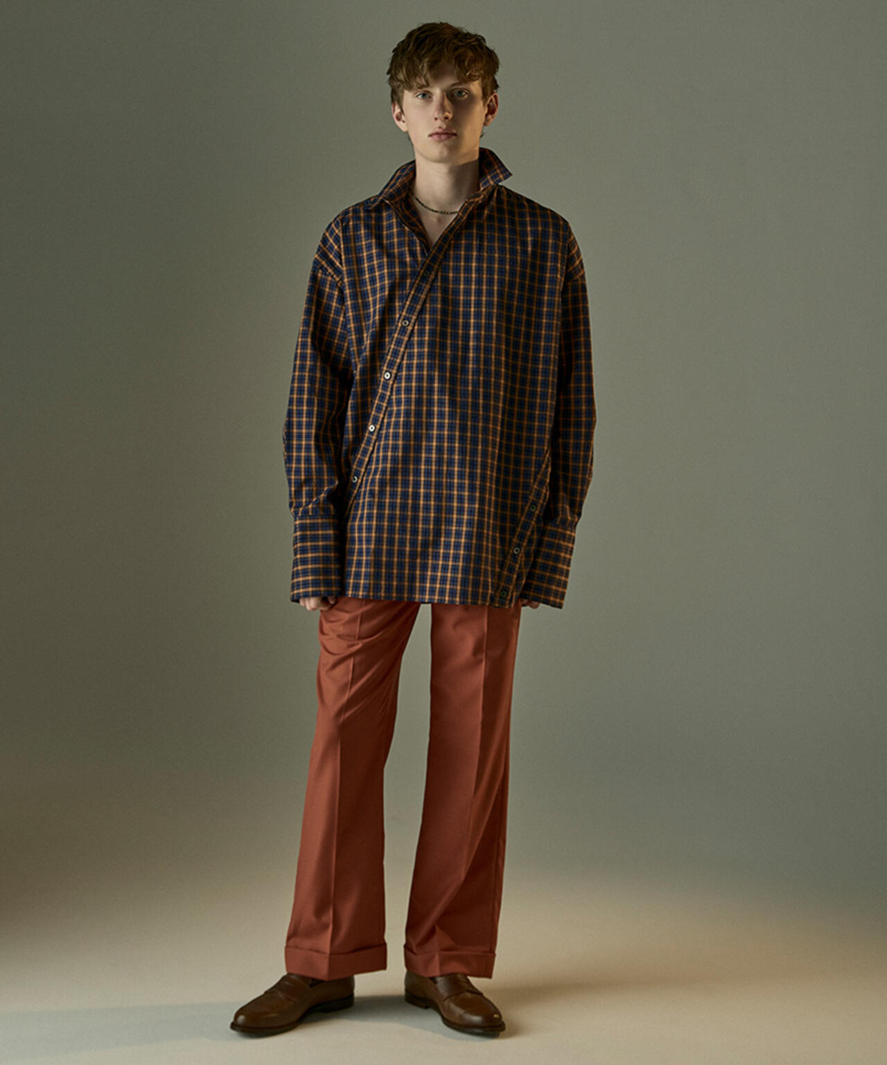 Toironier/トワロニエ/CHECK SYMMETRY SHIRTS