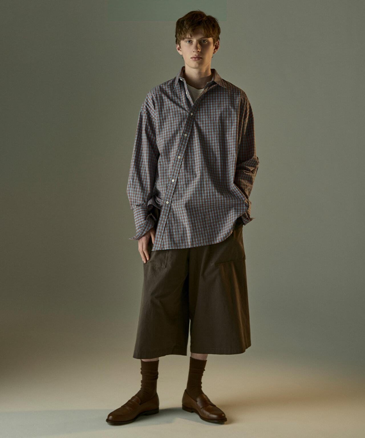 Toironier/トワロニエ/CHECK SYMMETRY SHIRTS