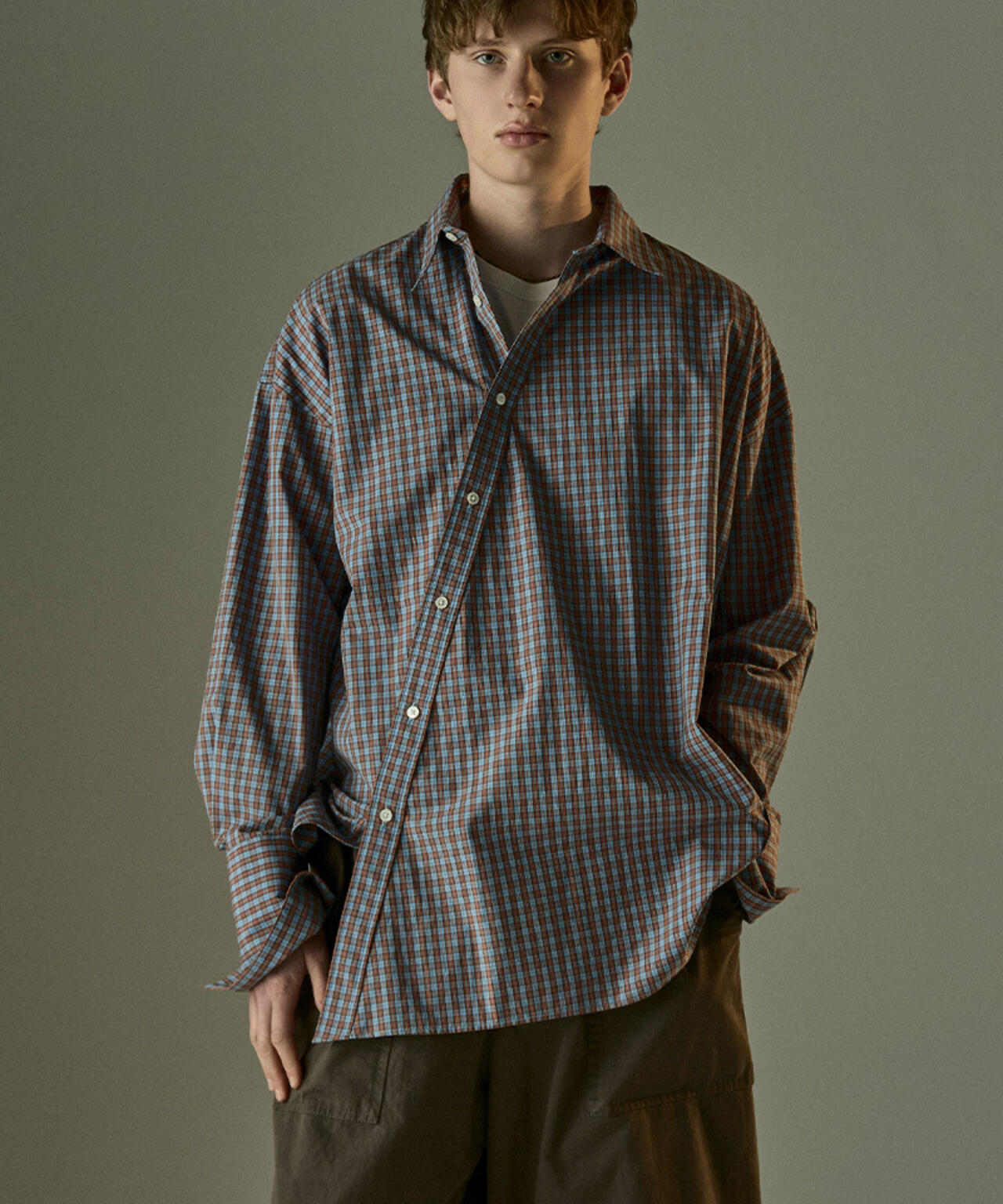 Toironier/トワロニエ/CHECK SYMMETRY SHIRTS