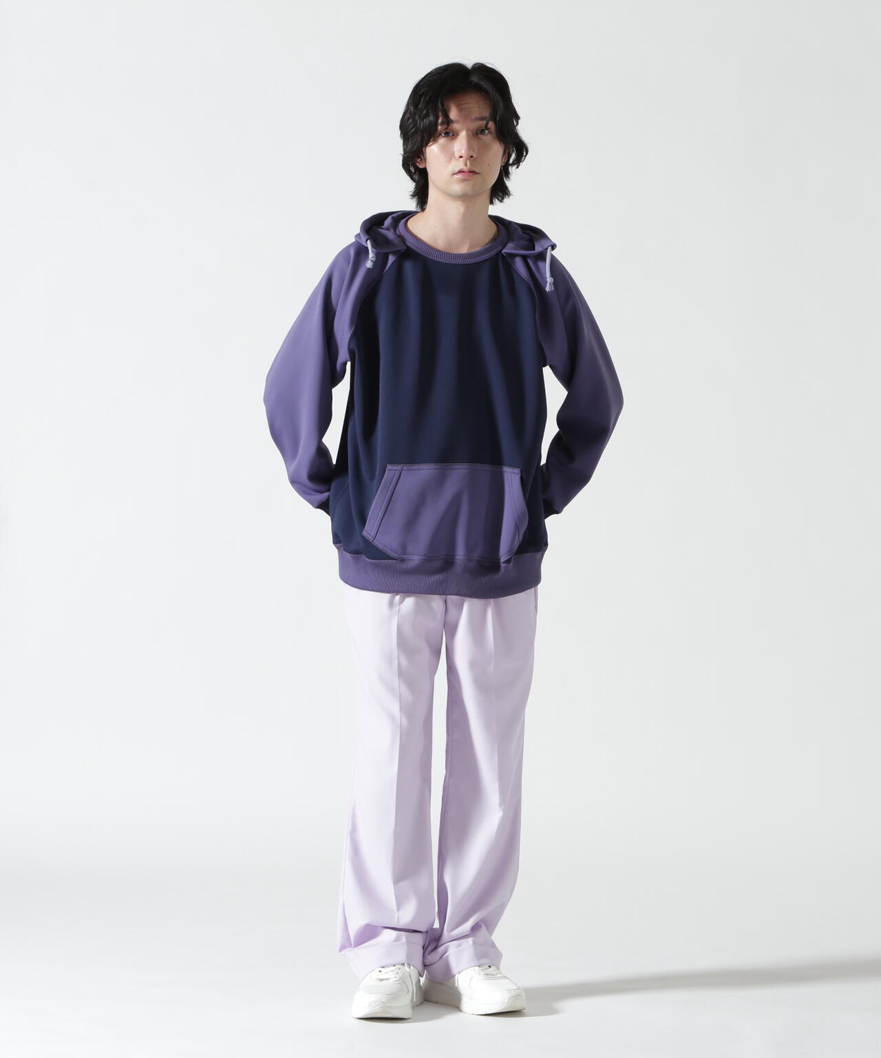 FOUNDOUR/ファウンダ/W FACE 2 TONE HOODIE