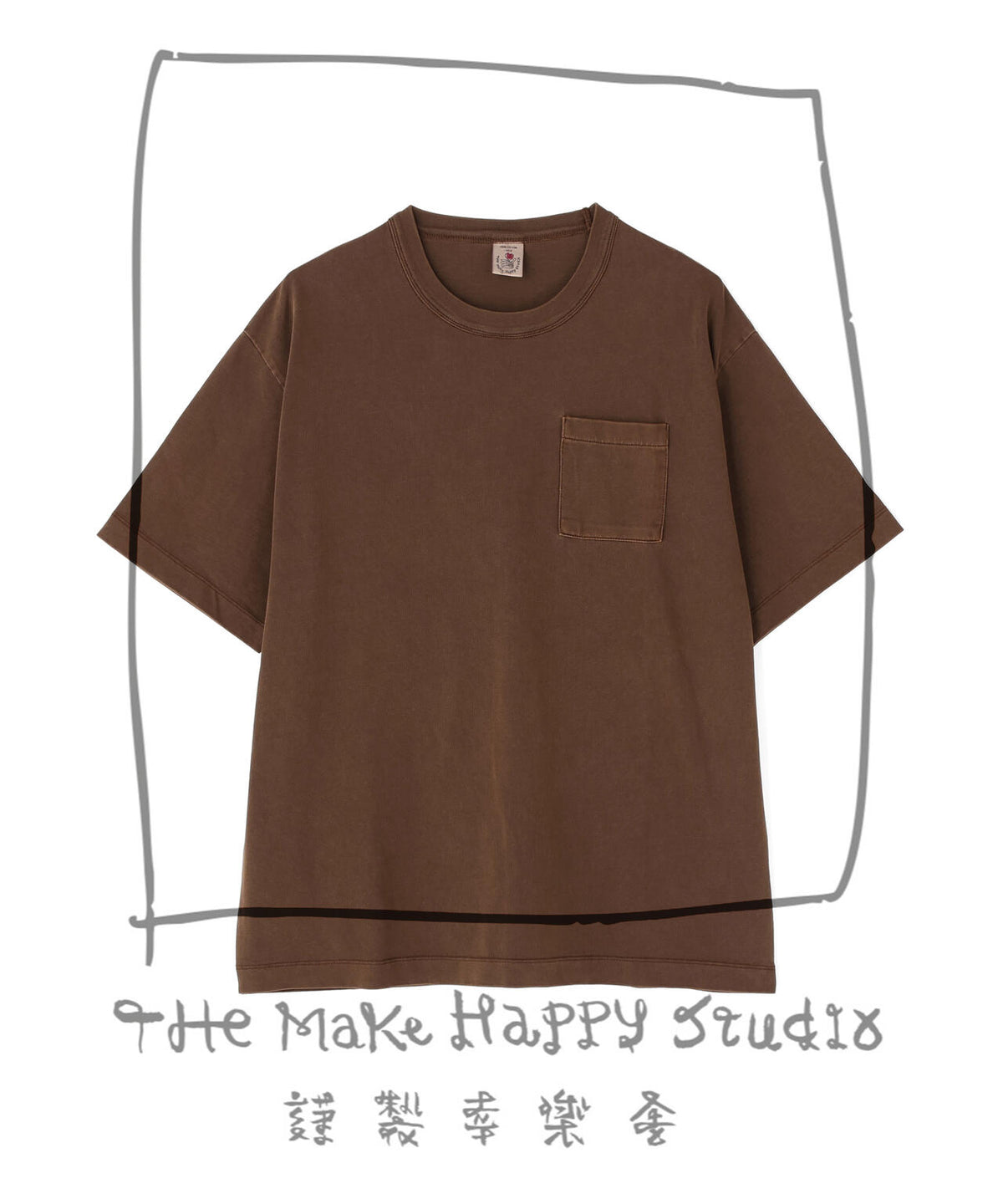 The Make Happy Studio/ザメイクハッピーストゥディオ/POCKET PUGMENT TEE