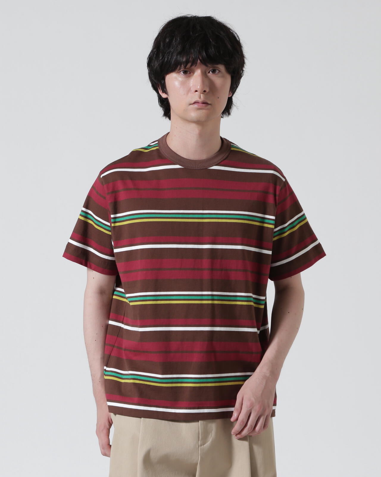 The Make Happy Studio/ザメイクハッピーストゥディオ/BORDER CREWNECK TEE
