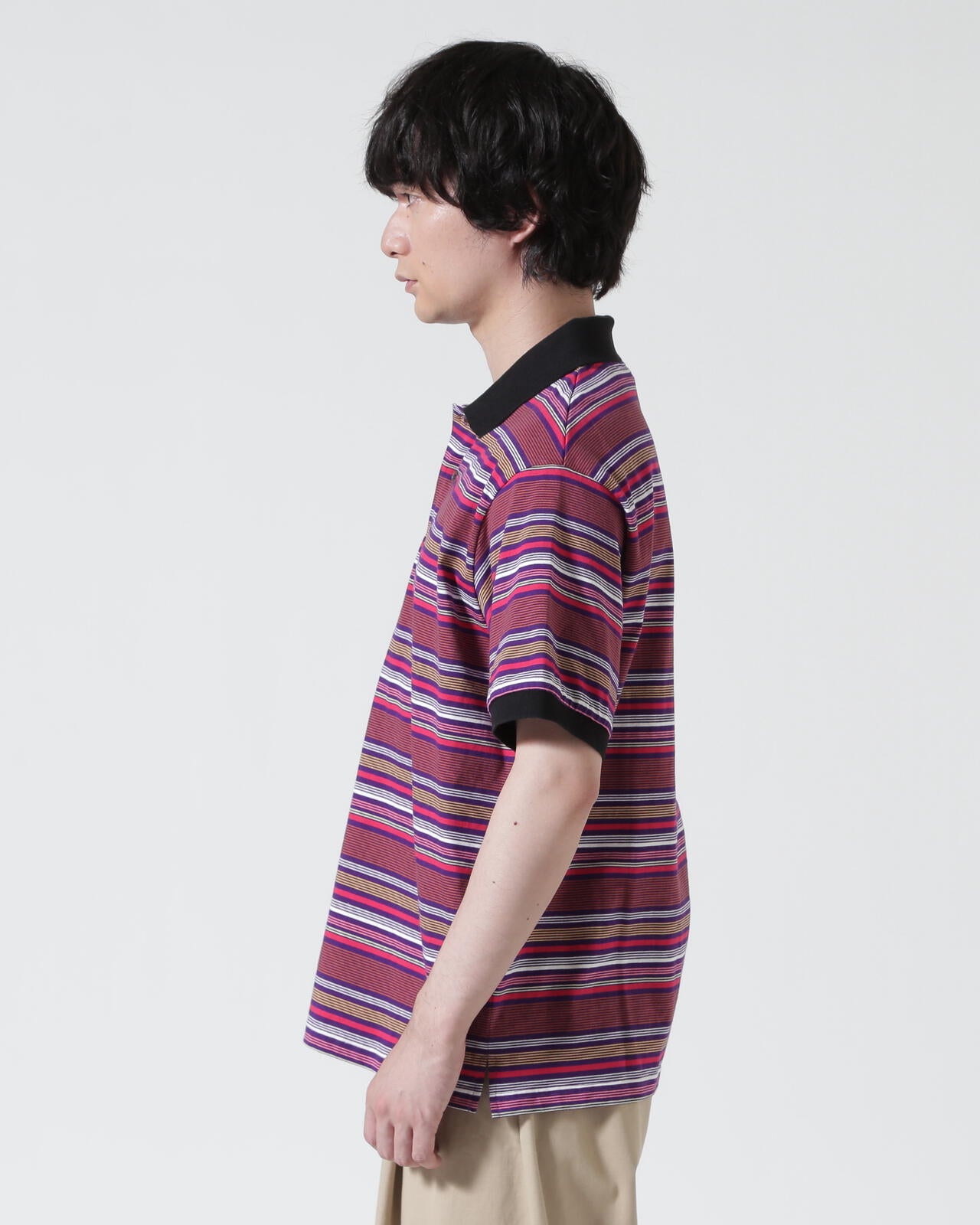 The Make Happy Studio/ザメイクハッピーストゥディオ/BODER POLO SHIRTS
