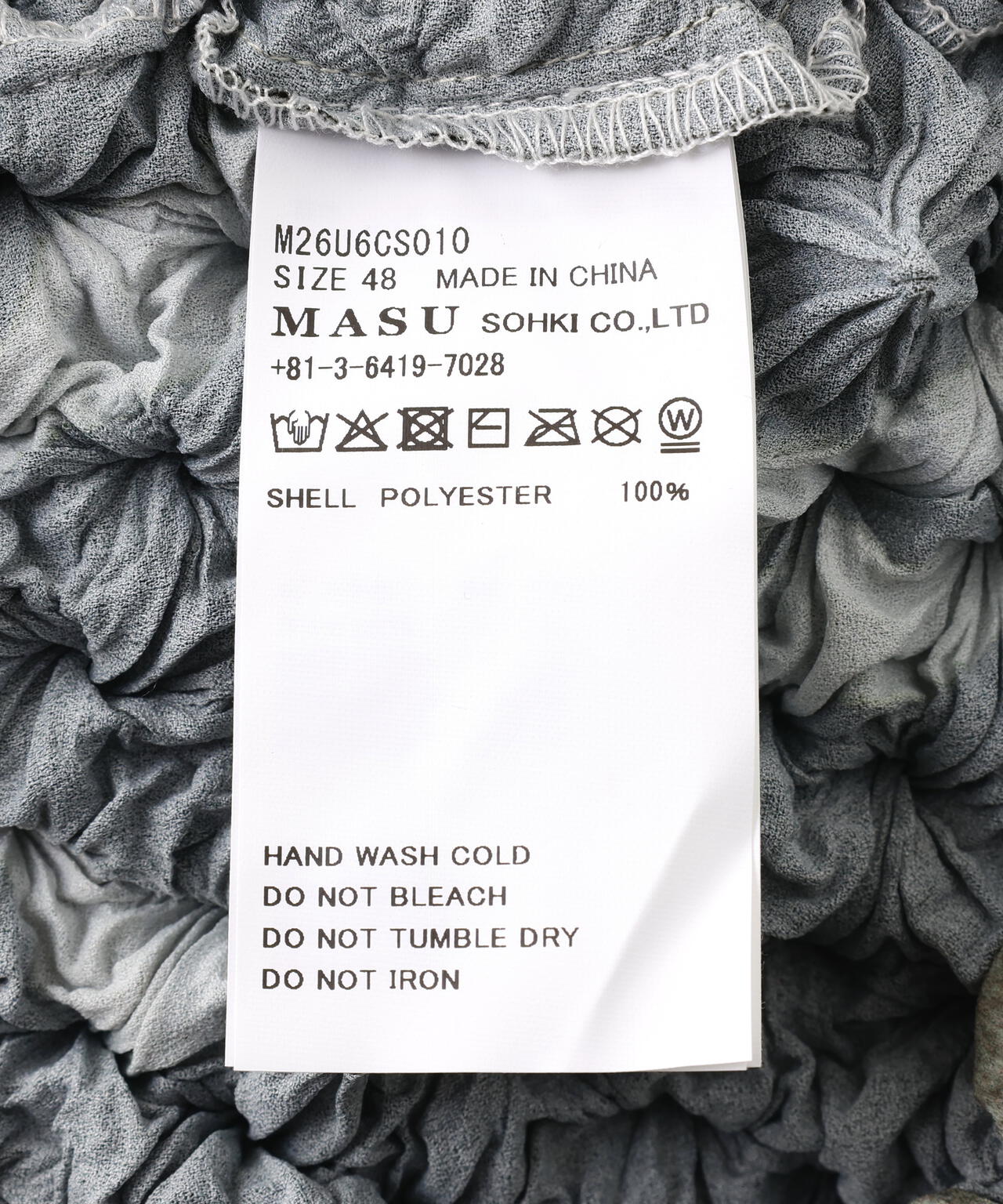 MASU/エムエーエスユー/NAPOLEON SPIKEY TOPS/M26U6CS010