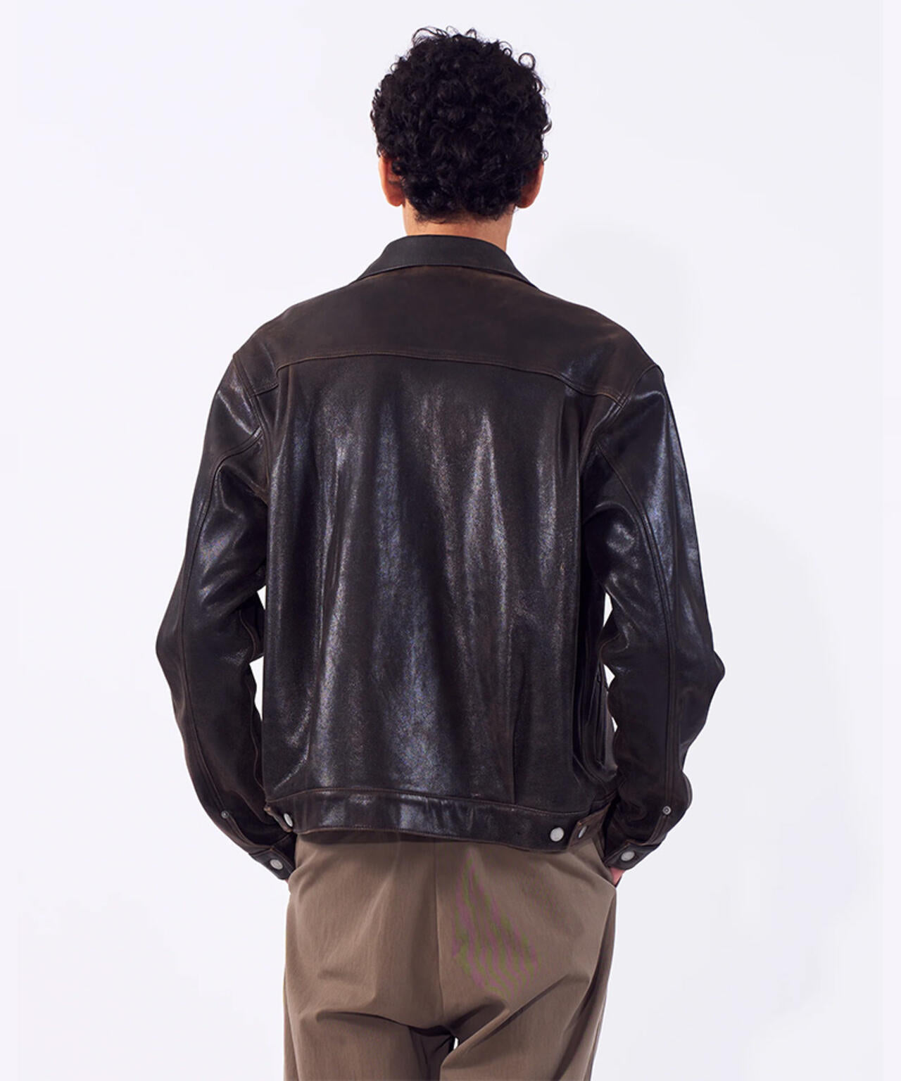 YOKE/ヨーク/Cracked Leather Trucker Jacket/YK26SS01159B