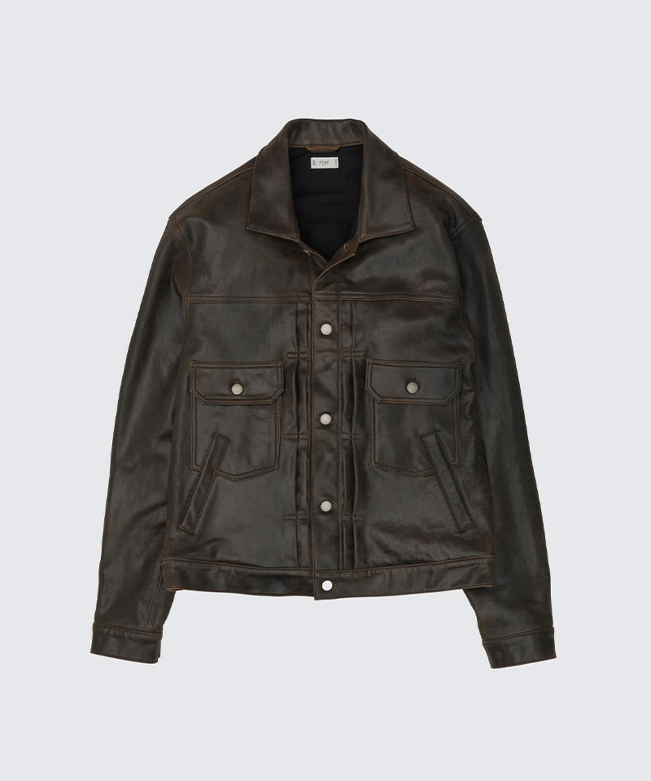 YOKE/ヨーク/Cracked Leather Trucker Jacket/YK26SS01159B