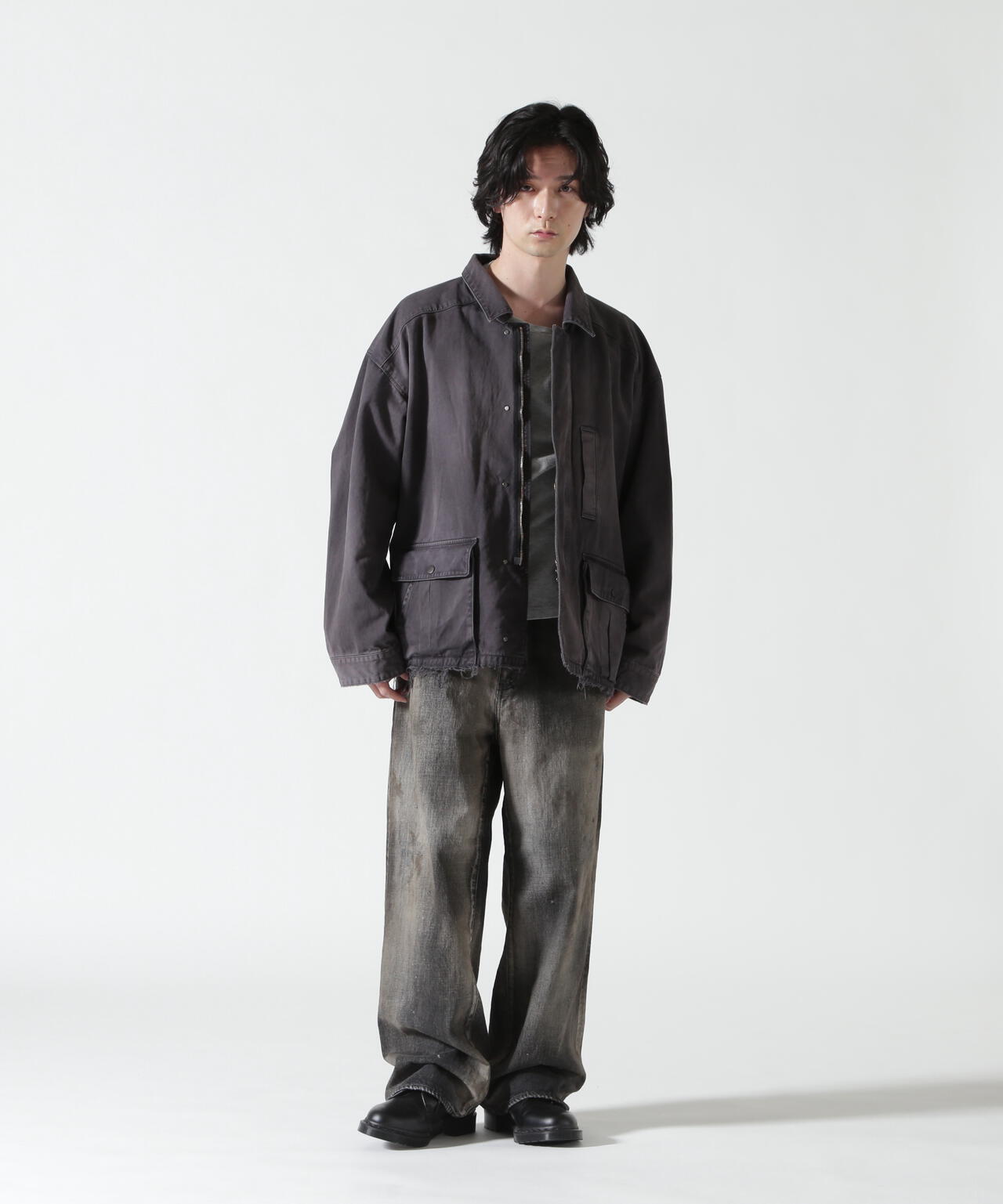 ANCELLM/アンセルム/HIGHCOUNT DRILL AGING JACKET/ANC-JK80