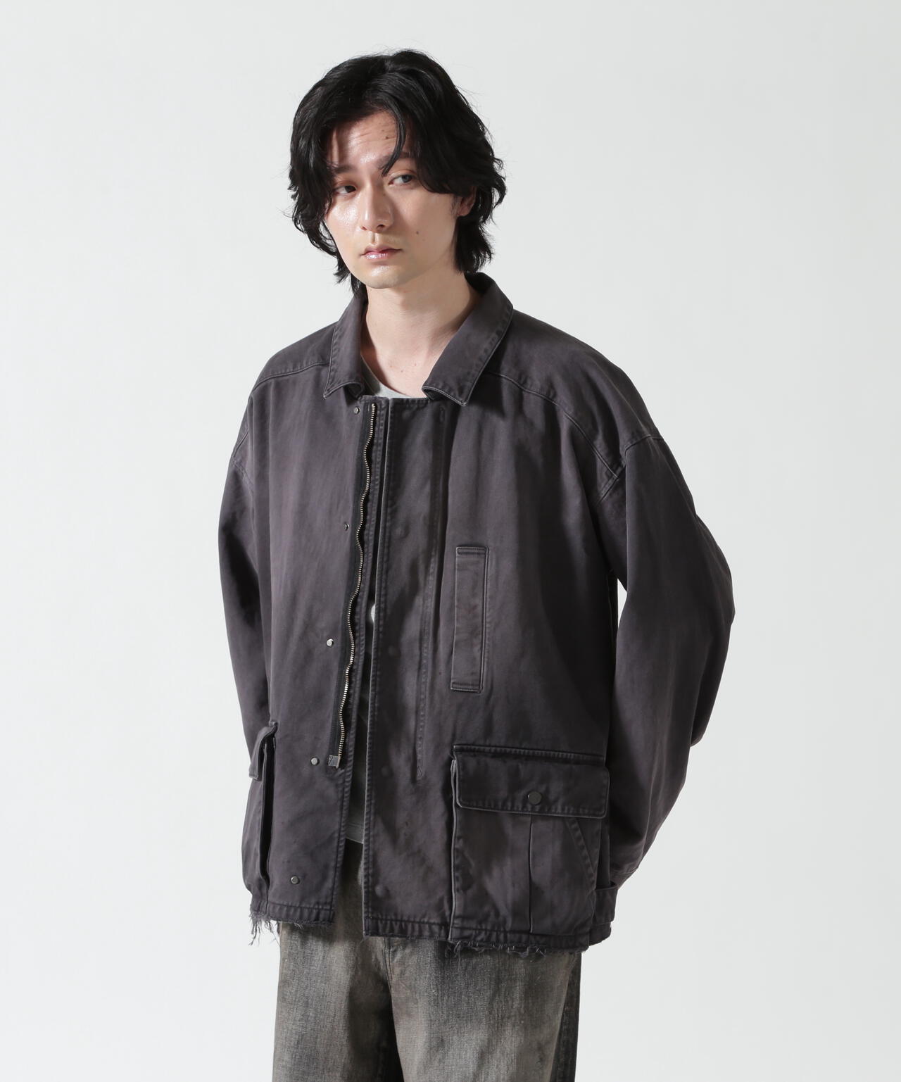 ANCELLM/アンセルム/HIGHCOUNT DRILL AGING JACKET/ANC-JK80