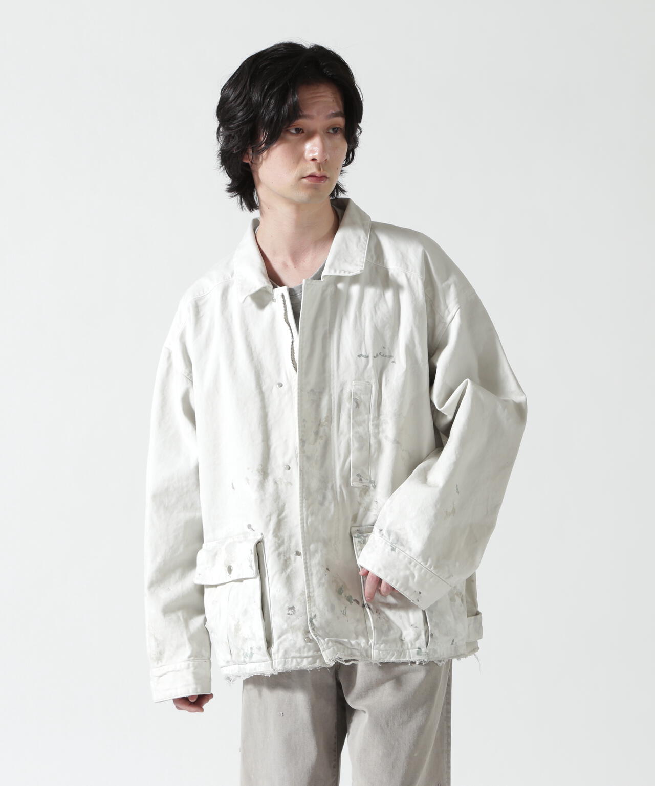 ANCELLM/アンセルム/HIGHCOUNT DRILL AGING JACKET/ANC-JK80