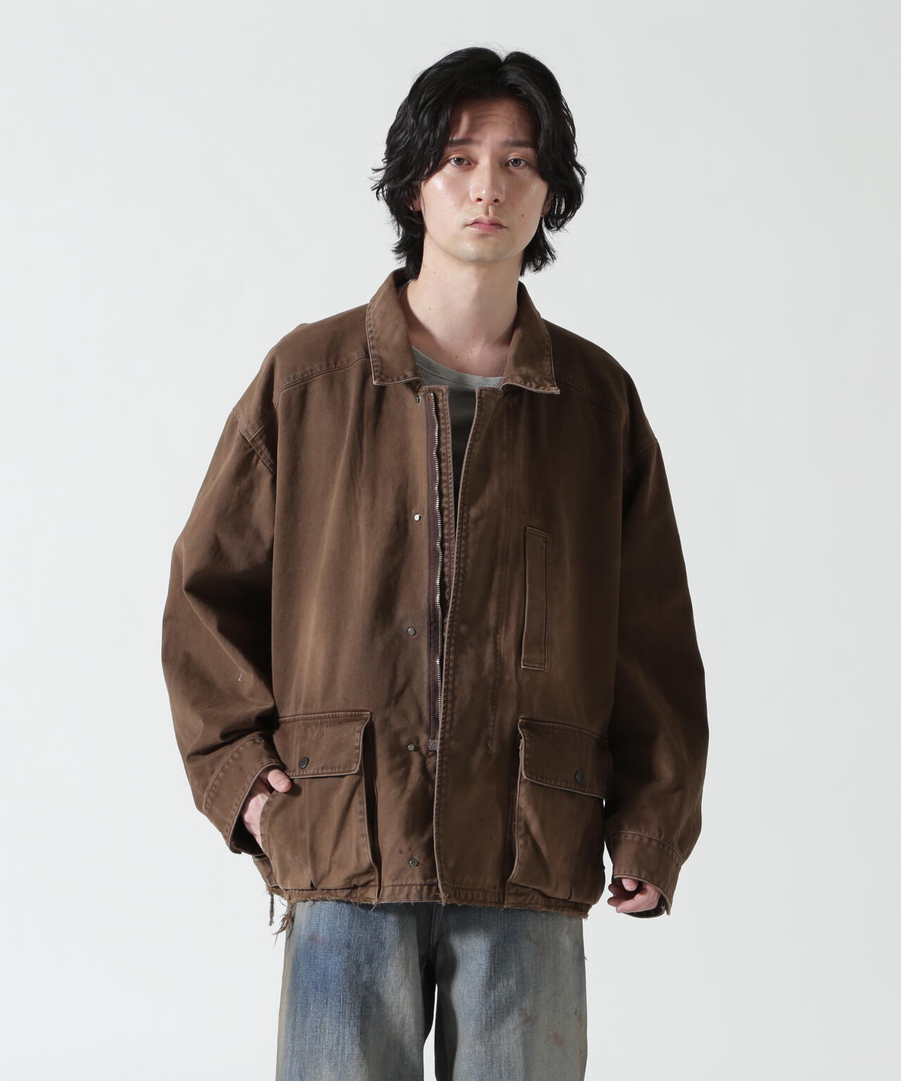 ANCELLM/アンセルム/HIGHCOUNT DRILL AGING JACKET/ANC-JK80