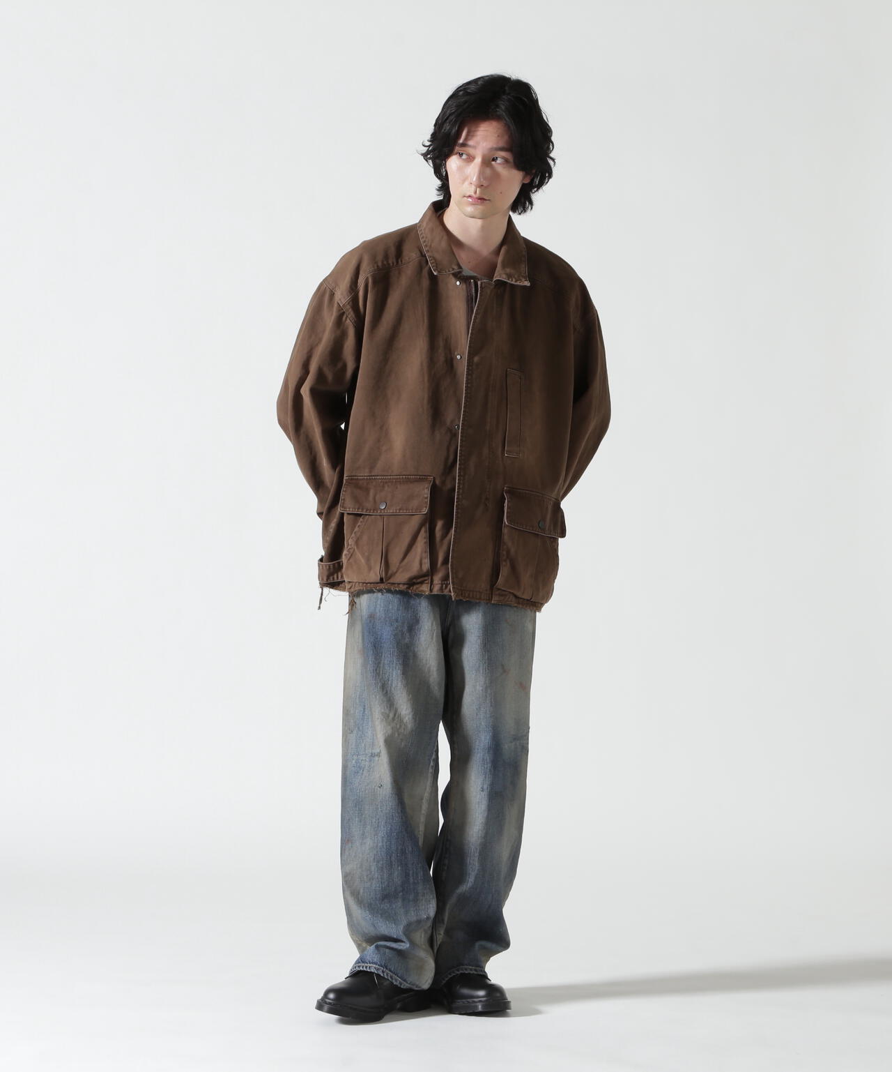 ANCELLM/アンセルム/HIGHCOUNT DRILL AGING JACKET/ANC-JK80