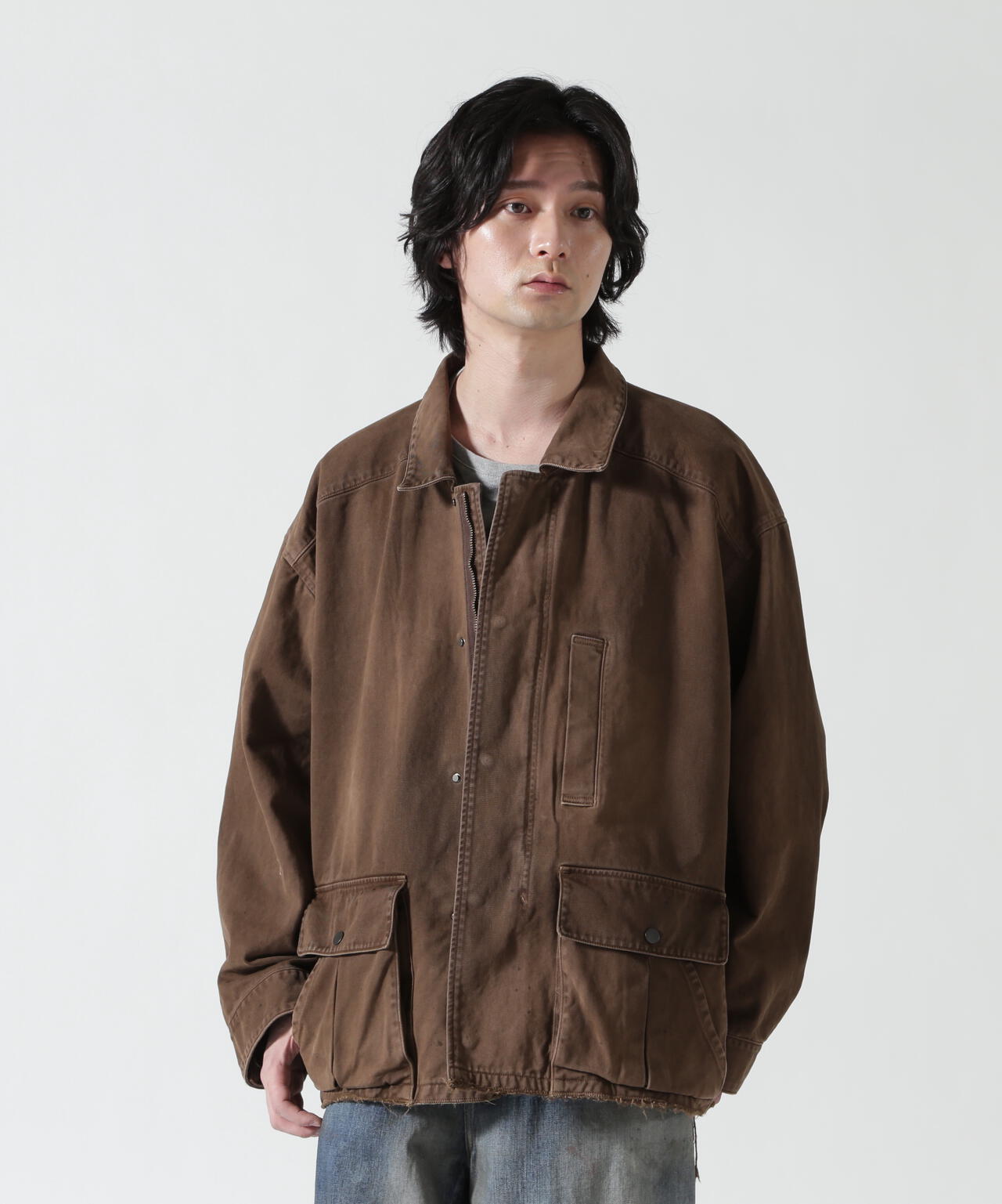 ANCELLM/アンセルム/HIGHCOUNT DRILL AGING JACKET/ANC-JK80