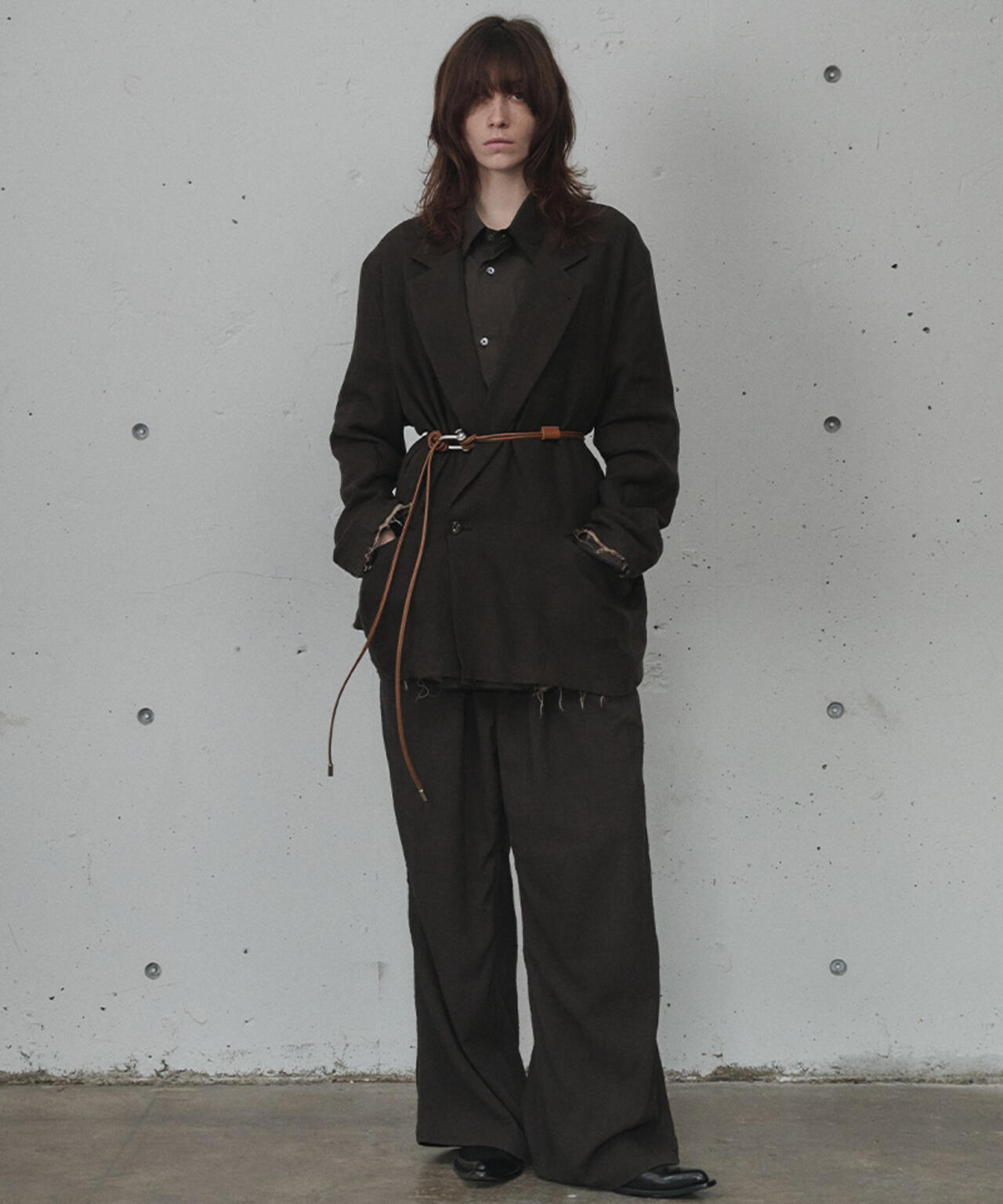 ANCELLM/アンセルム/LEATHER ROPE BELT/ANC-GD12