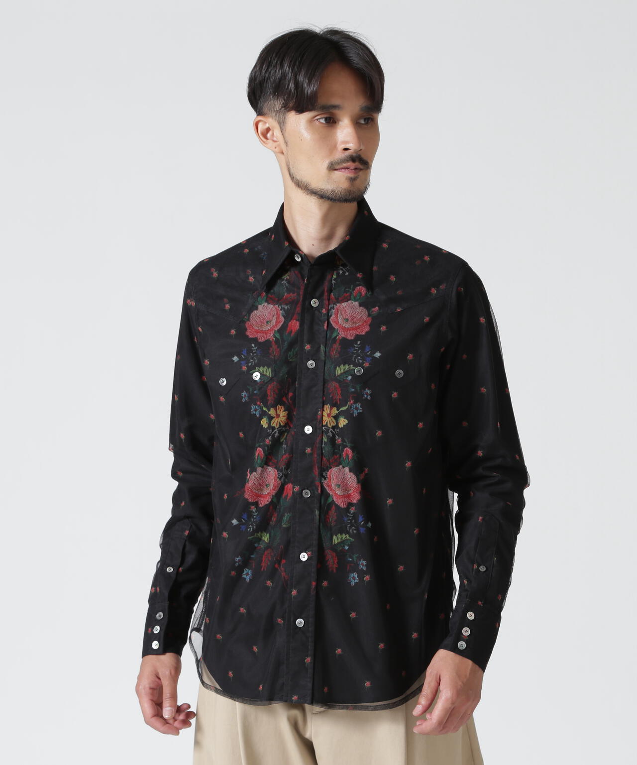 MASU/エムエーエスユー/ROCOCO LAYERED WESTERN SHIRT/M26H9SL003