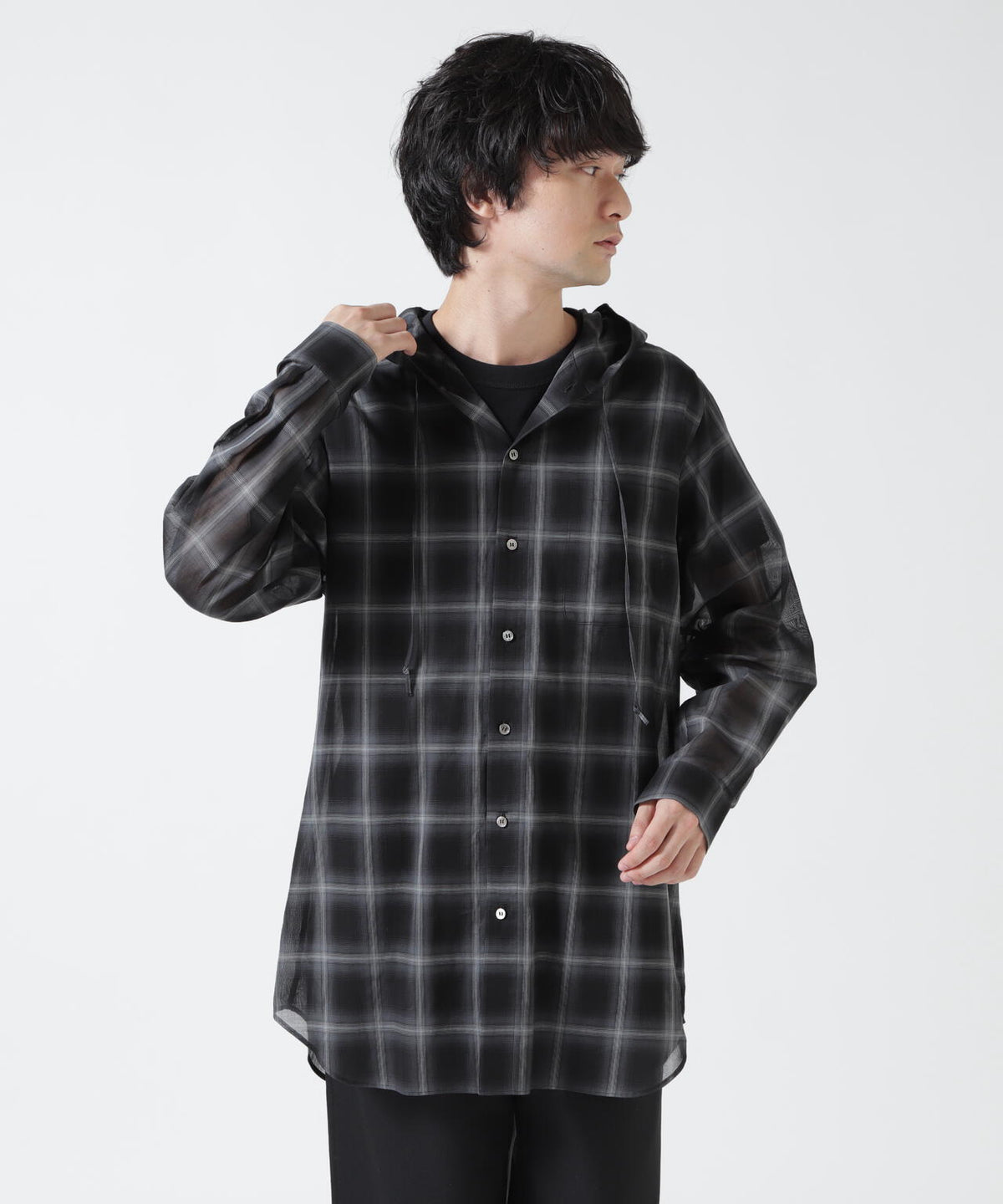 Toironier/トワロニエ/Sheer Hooded Shirts
