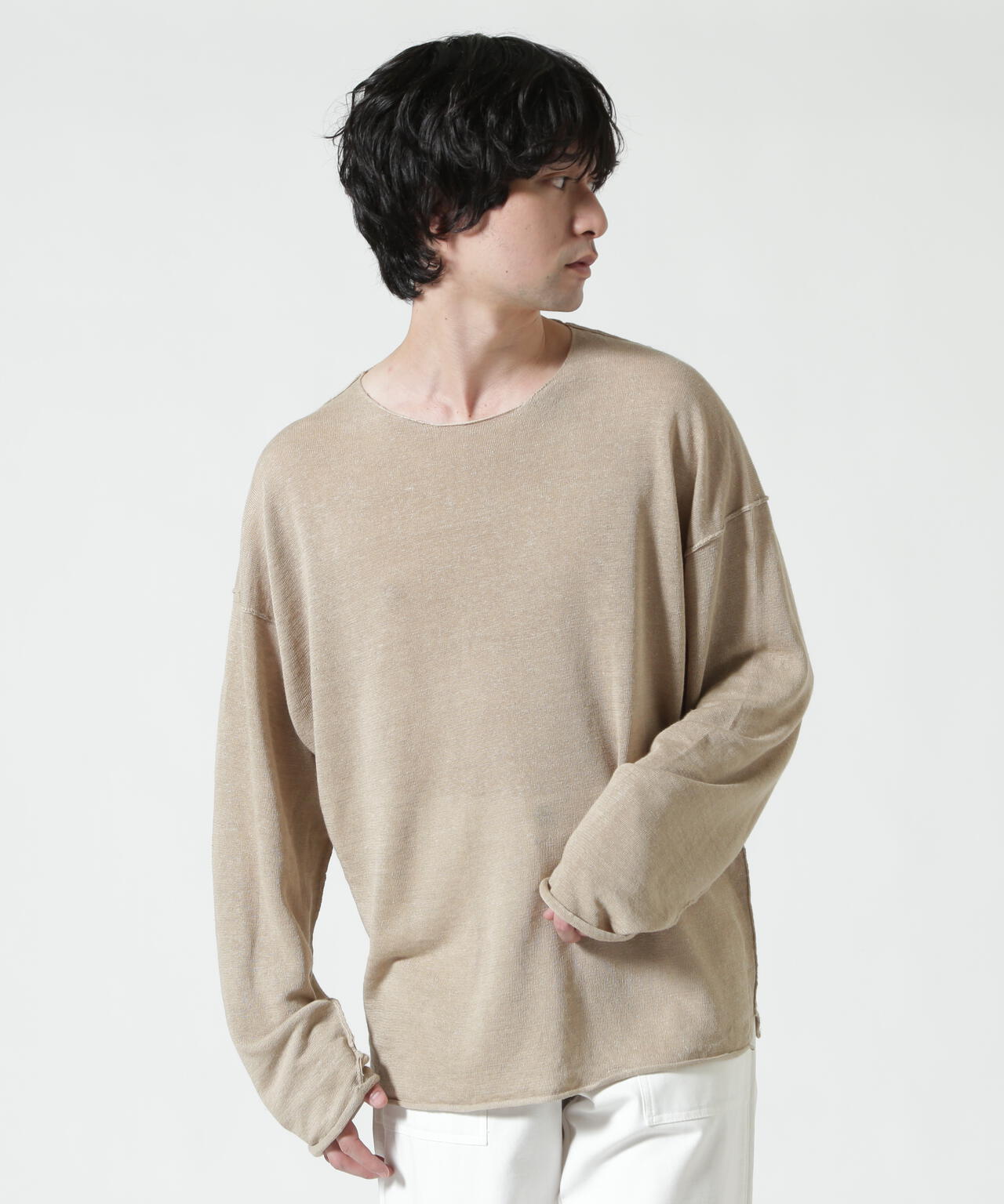 ANCELLM×GARDEN/アンセルム×ガーデン/INSIDE-CUT LINEN KNIT EX/ANC-GRD-KN01