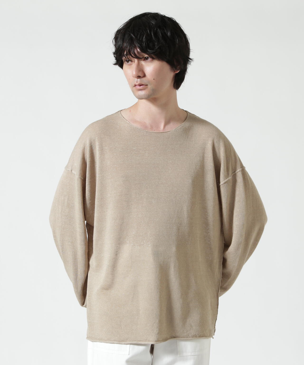 ANCELLM×GARDEN/アンセルム×ガーデン/INSIDE-CUT LINEN KNIT EX/ANC-GRD-KN01