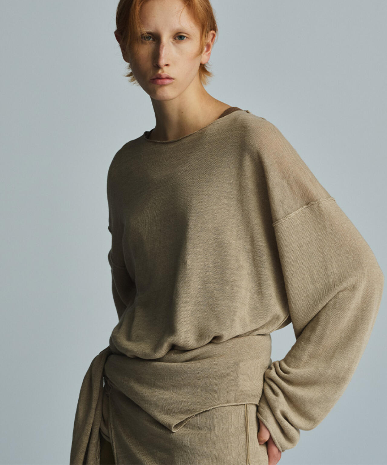 ANCELLM×GARDEN/アンセルム×ガーデン/INSIDE-CUT LINEN KNIT EX/ANC-GRD-KN01