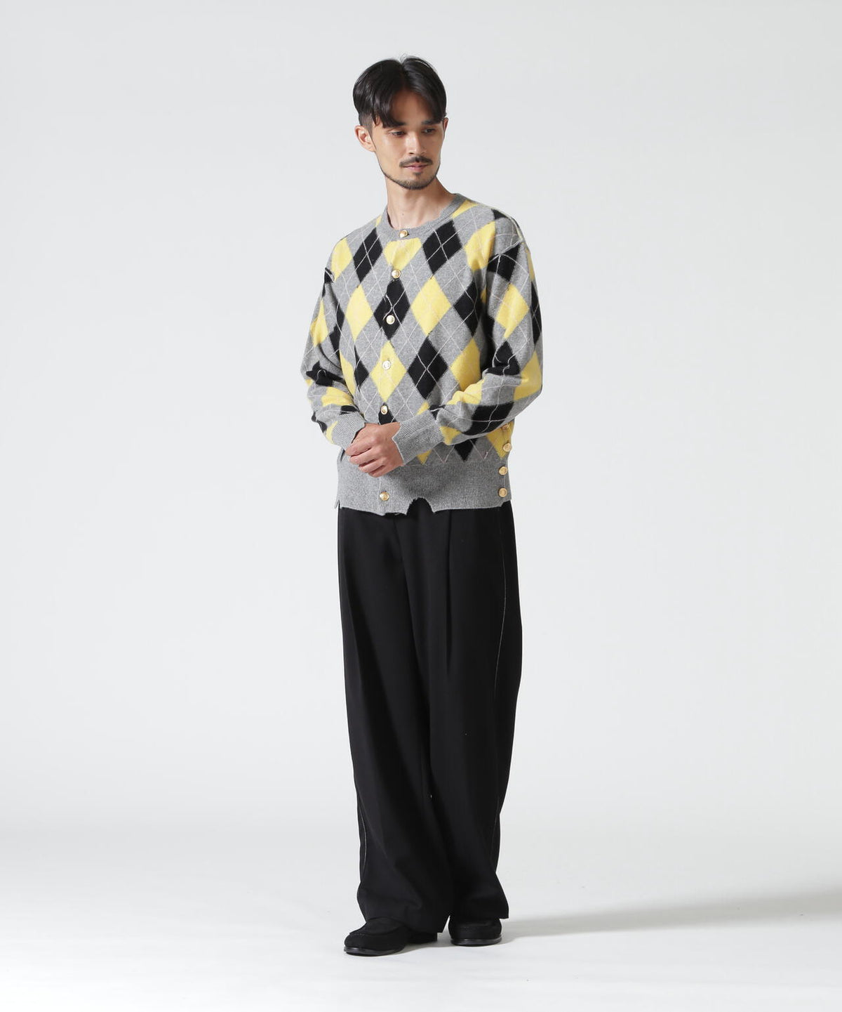 MASU/エムエーエスユー/DIAMOND SCRAPED CARDIGAN/M26H9KN003