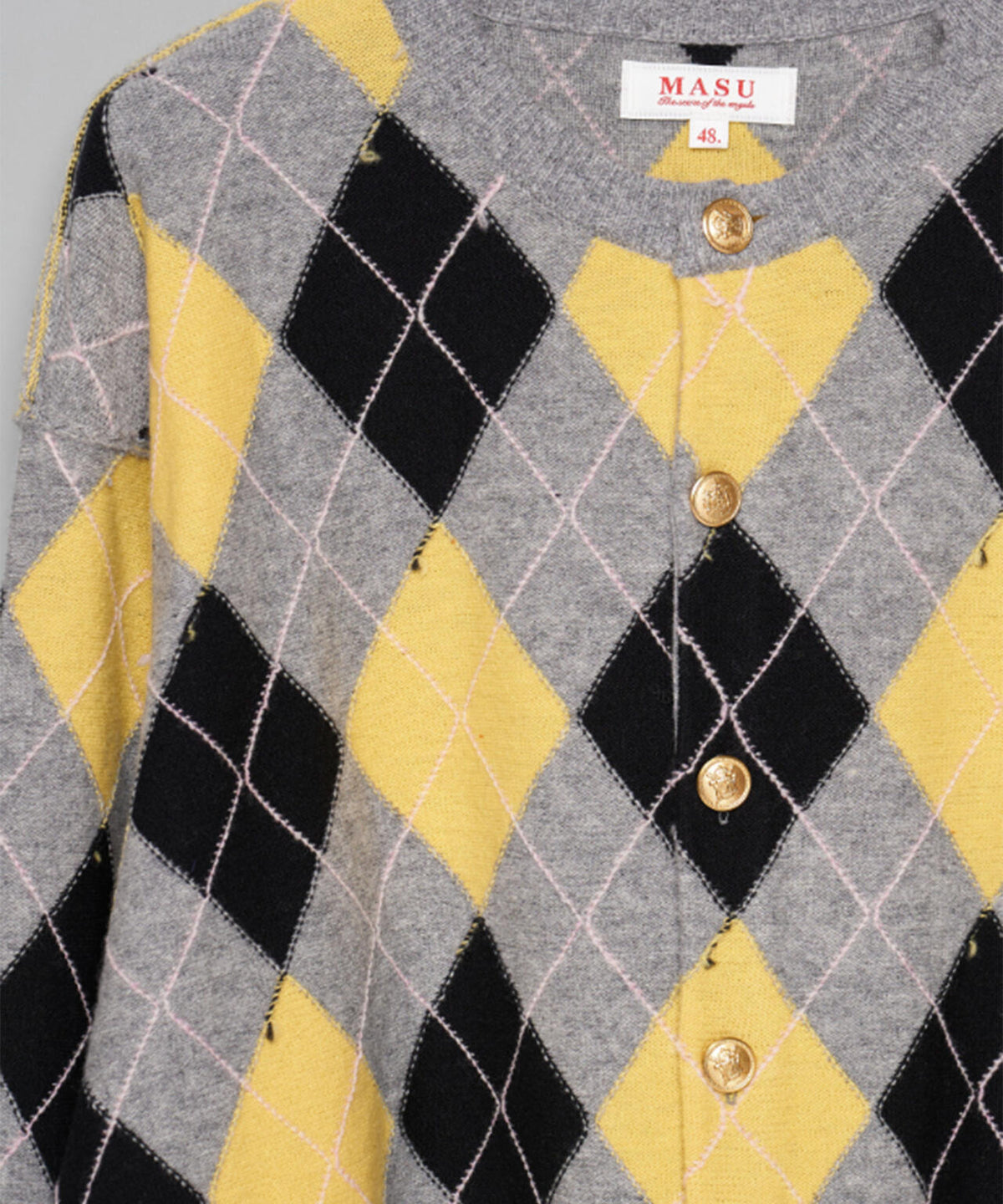 MASU/エムエーエスユー/DIAMOND SCRAPED CARDIGAN/M26H9KN003