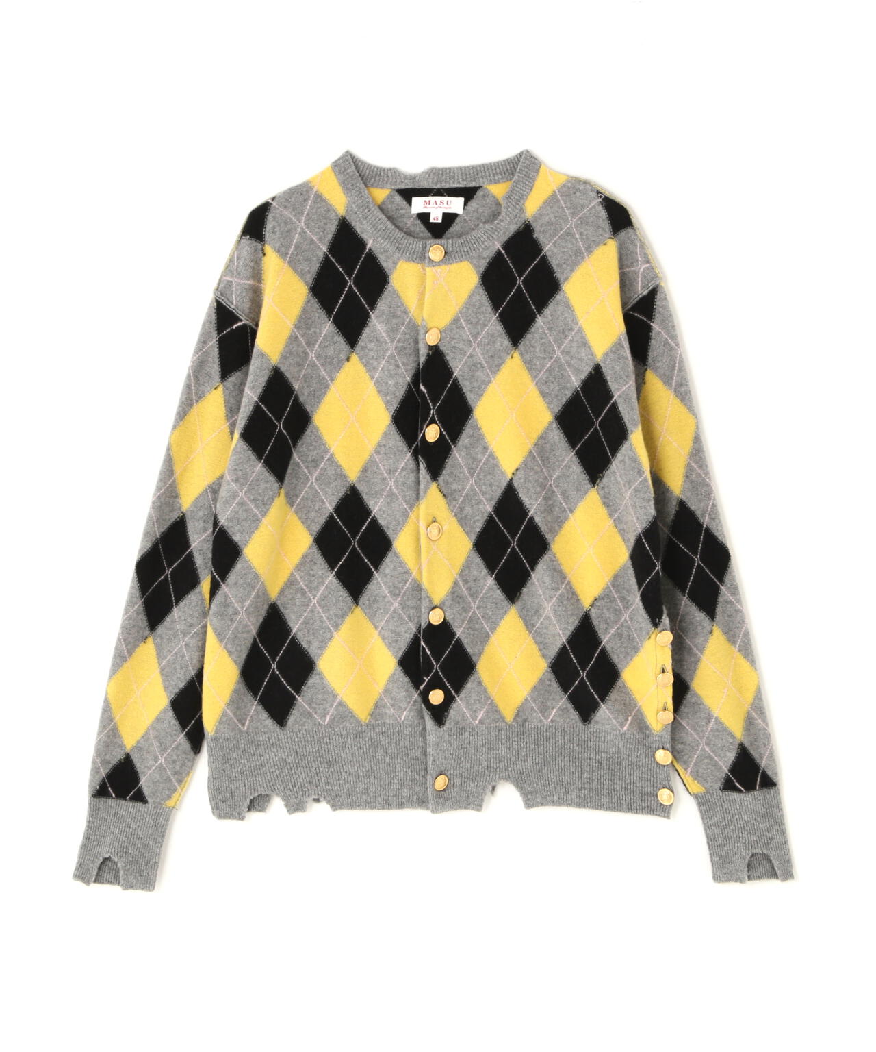 MASU/エムエーエスユー/DIAMOND SCRAPED CARDIGAN/M26H9KN003
