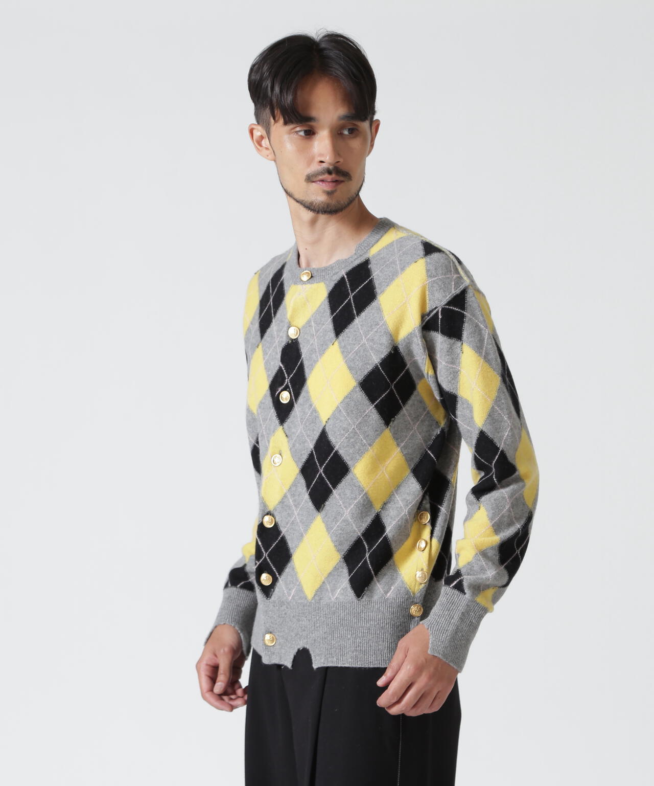 MASU/エムエーエスユー/DIAMOND SCRAPED CARDIGAN/M26H9KN003