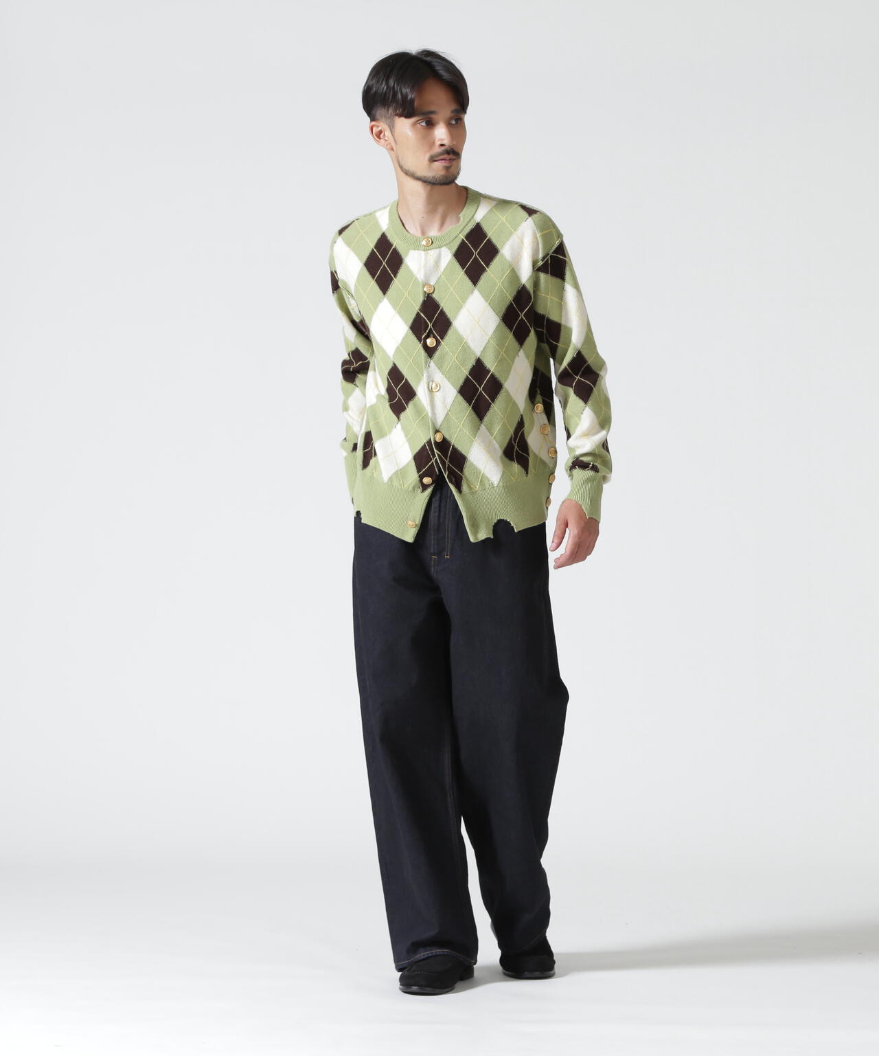 MASU/エムエーエスユー/DIAMOND SCRAPED CARDIGAN/M26H9KN003
