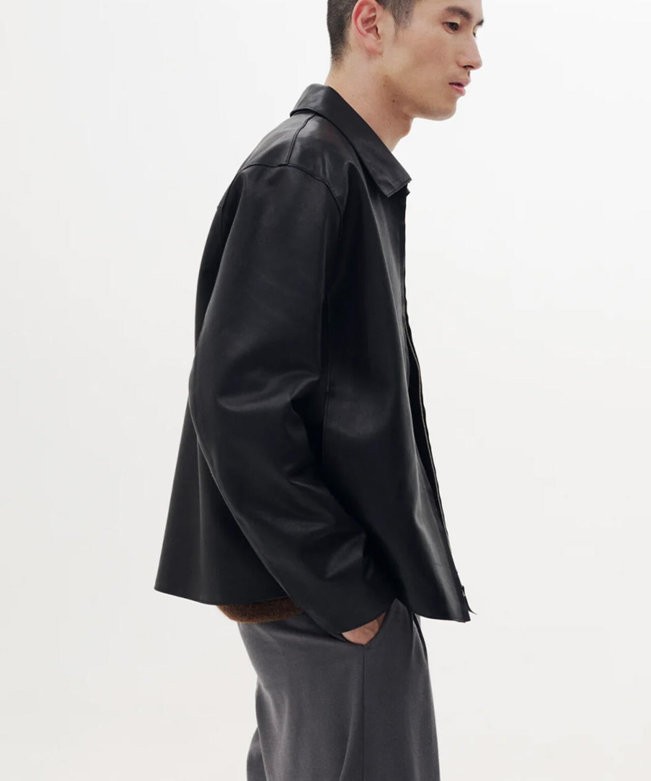 YOKE/ヨーク/Calf Nappa Leather Minimal Blouson/YK26FW01308B