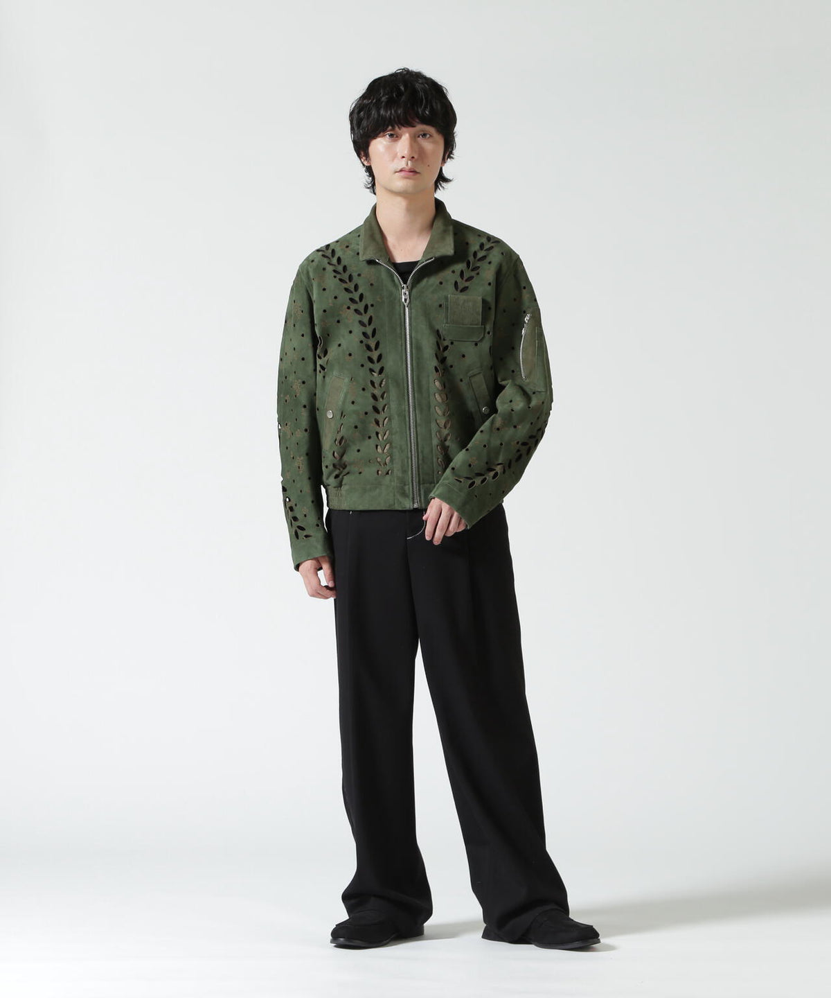 MASU/エムエーエスユー/IVY HOLE LEATHER FLIGHT JACKET/M26H9BL005