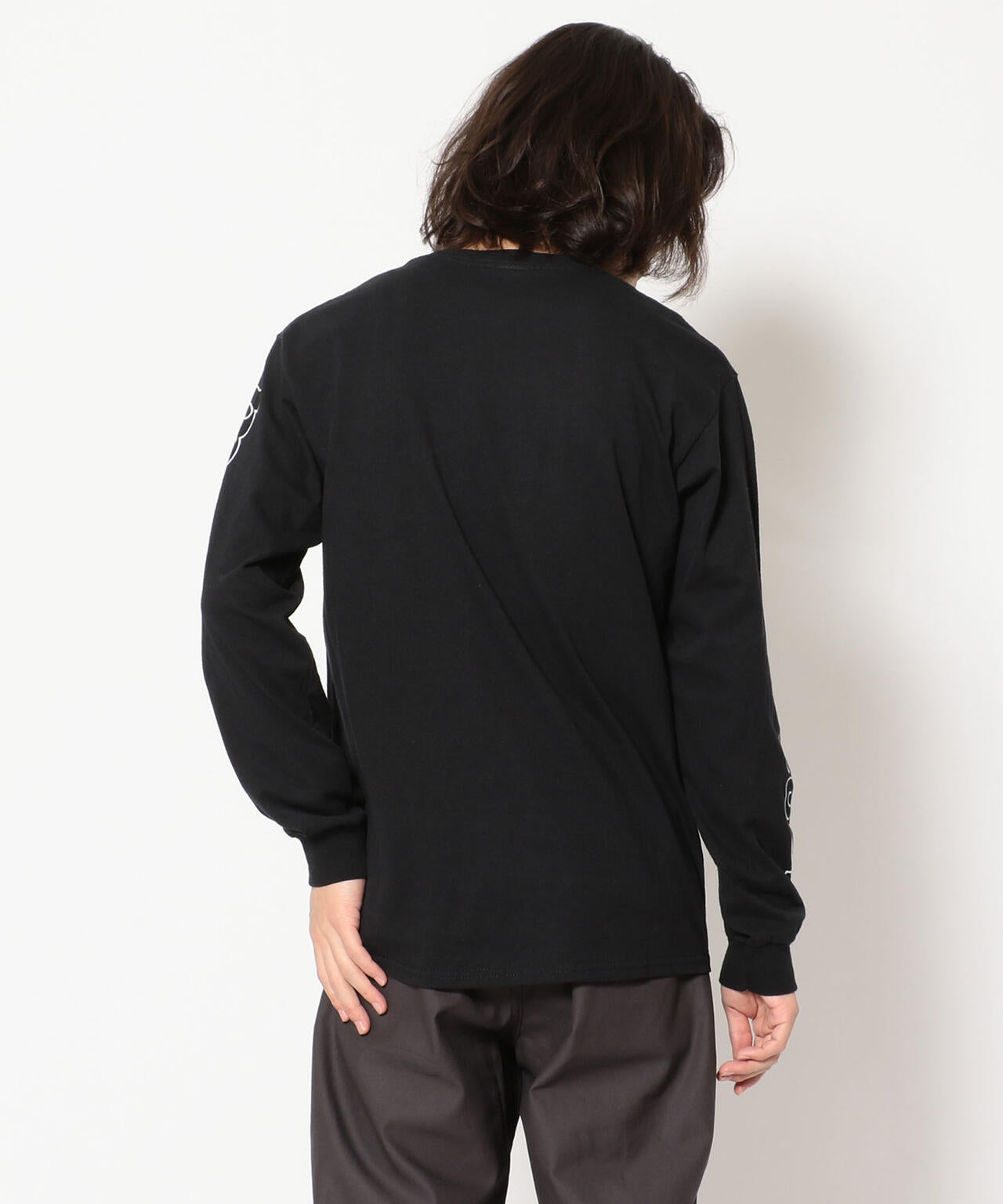 MANASTASH/マナスタッシュ/90s SleeveLogo L/S T-Shrits/袖ロゴロングスリーブTシャツ