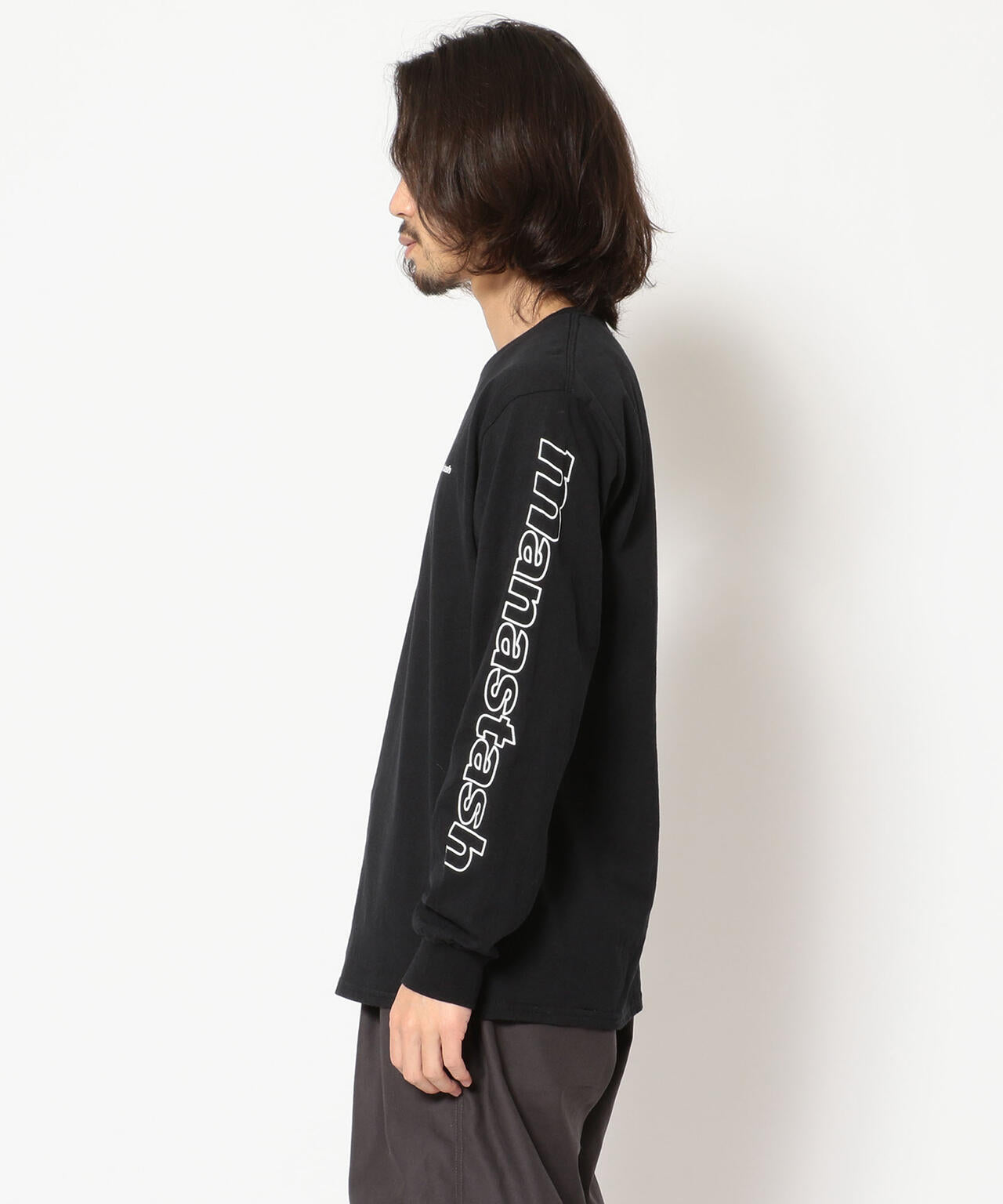 MANASTASH/マナスタッシュ/90s SleeveLogo L/S T-Shrits/袖ロゴロングスリーブTシャツ