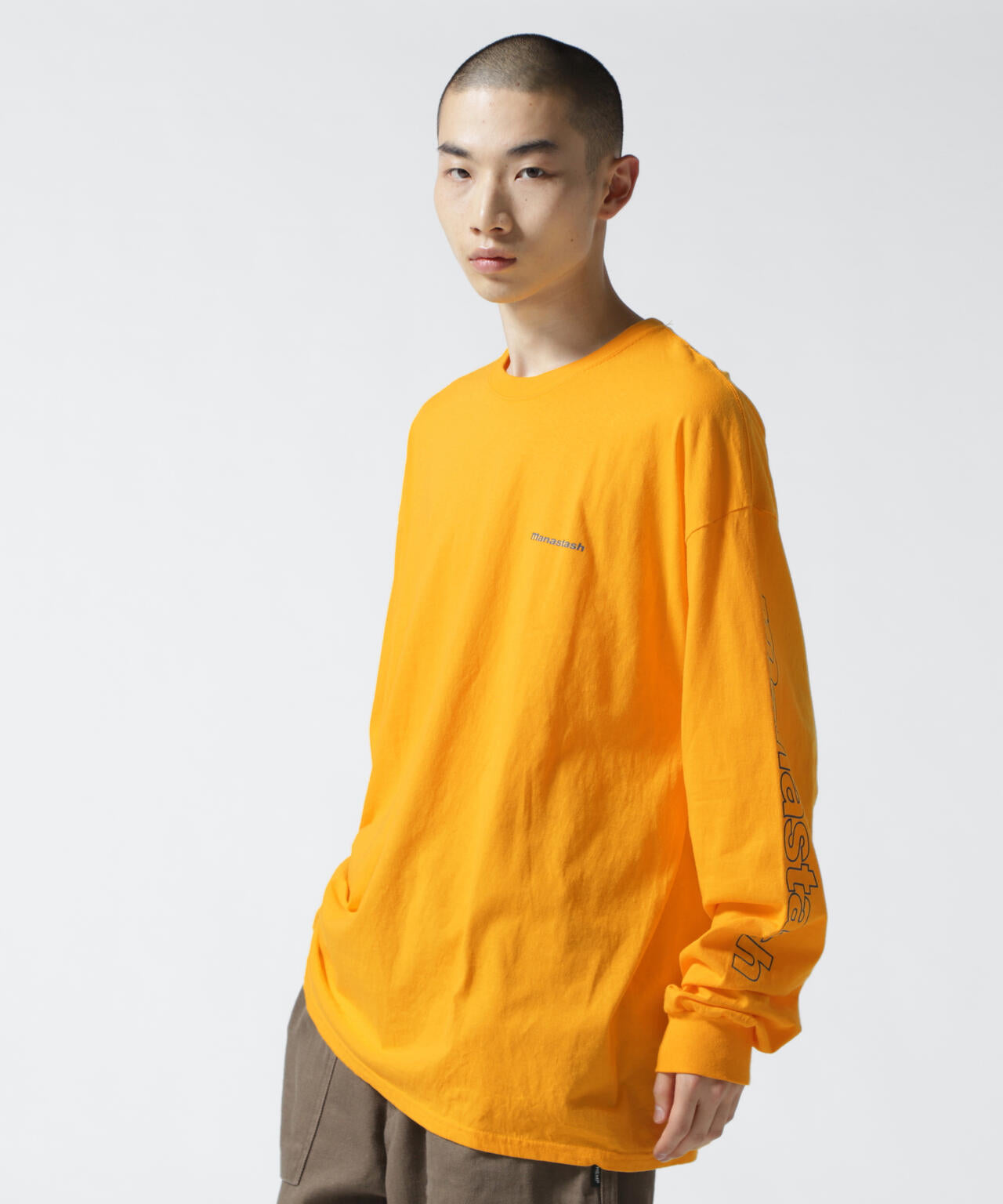 MANASTASH/マナスタッシュ/90s SleeveLogo L/S T-Shrits/袖ロゴロングスリーブTシャツ